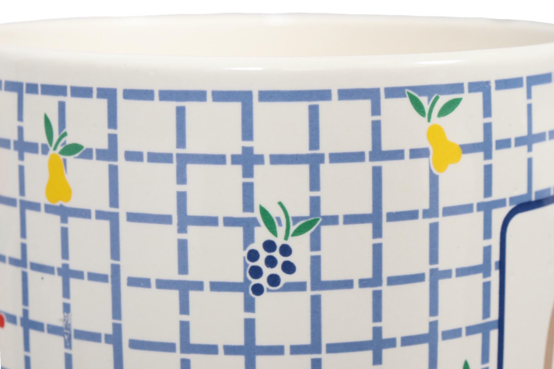 Blau-weiße Keramik-Kanister für die Küche - 2er-Set (20. Jahrhundert) im Angebot
