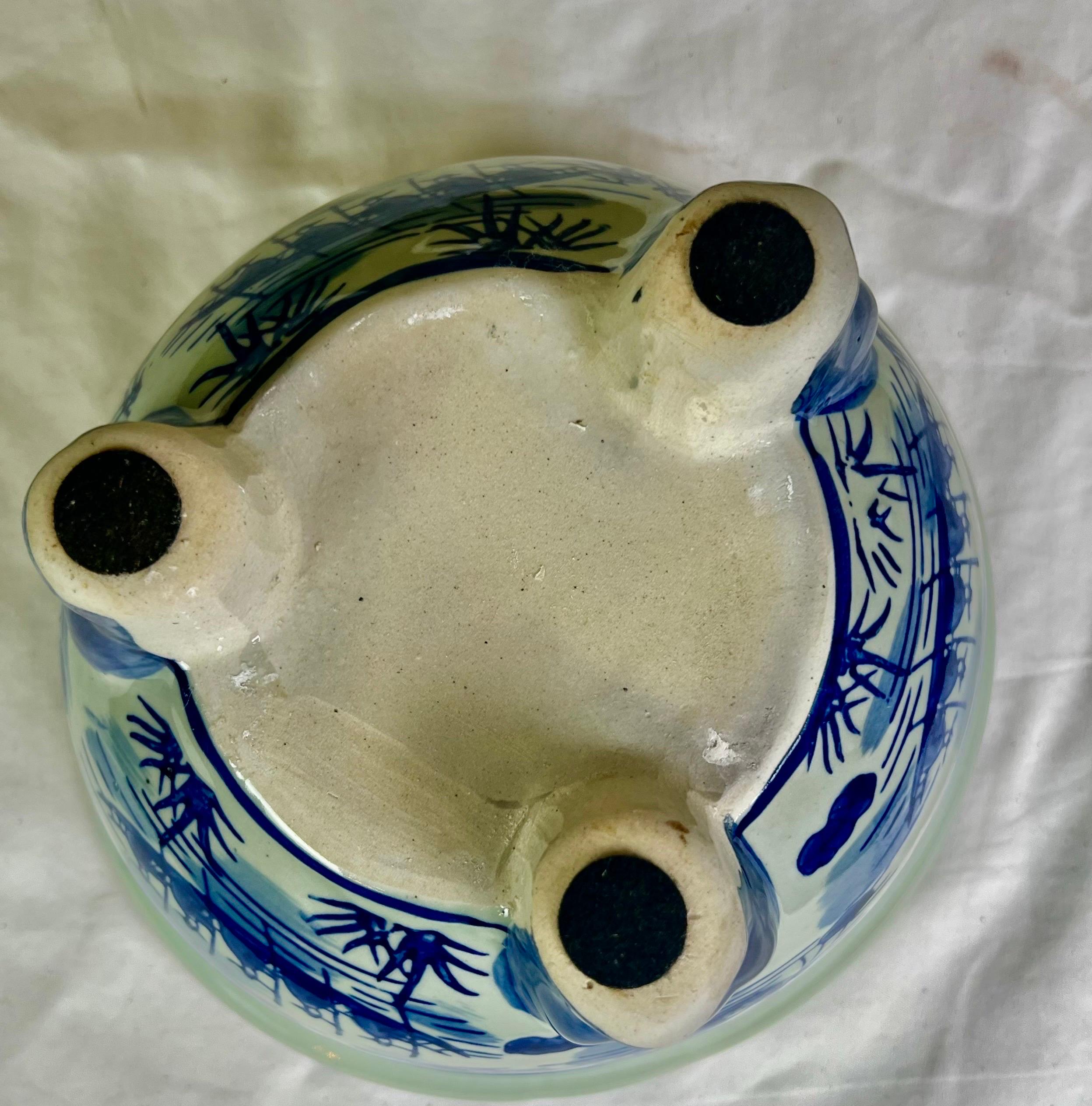 Porcelaine Pot d'orchidée bleu et blanc d'exportation chinoise en vente