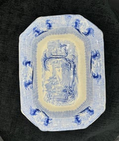 Blue & White Dish “Siam”  Pattern Ironstone Transferware