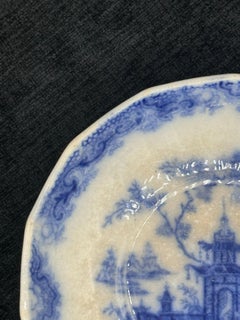 Blue & White Dish Staffordshire Whampoa Pattern Transferware