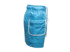 Blue & White Fendi Drawstring Skirt