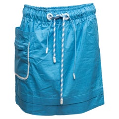 Blue & White Fendi Drawstring Skirt