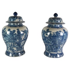 Blue & White Ginger Jars Set of 2