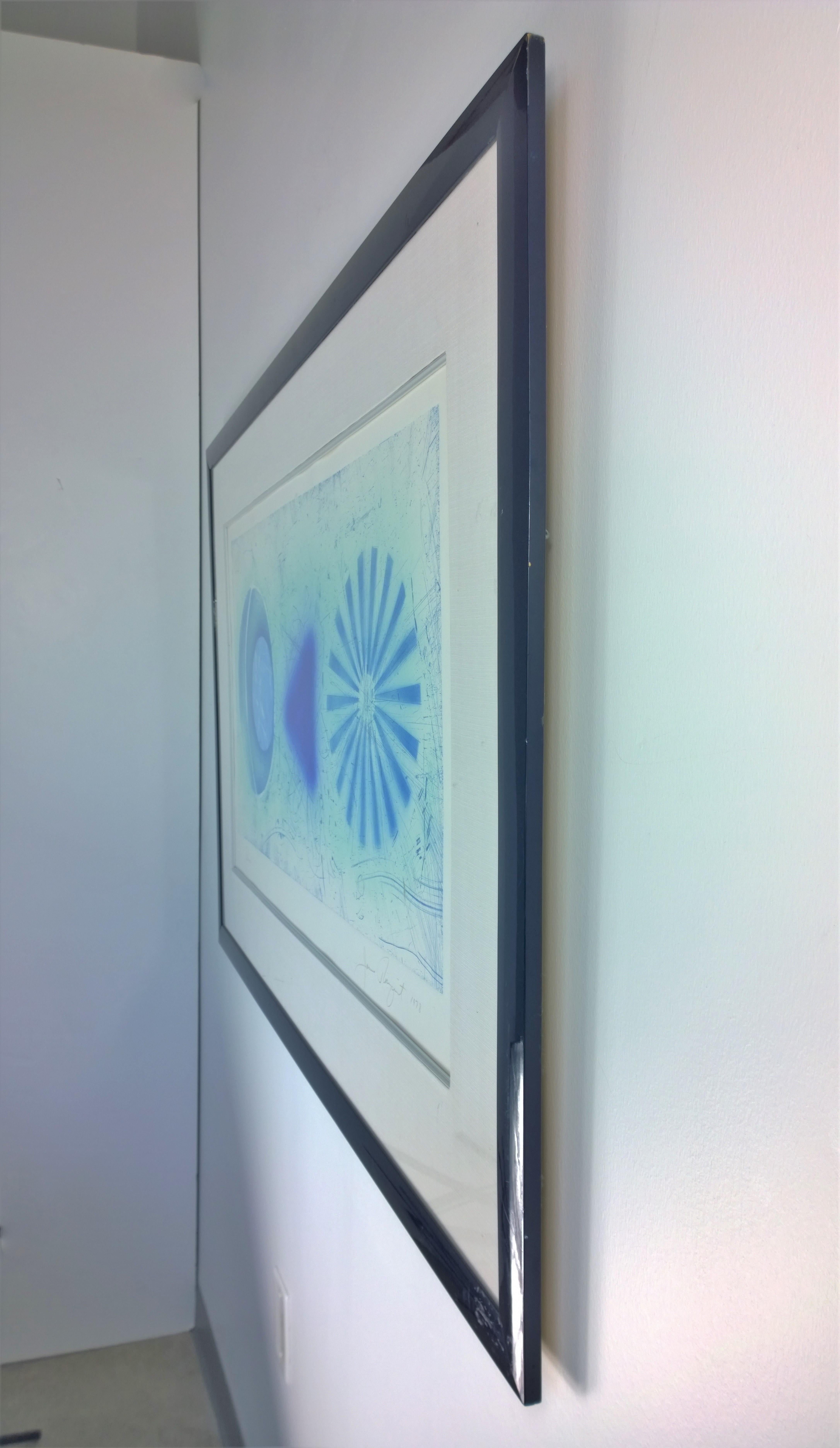 Blue & White J. Rosenquist Signed & Numbered Photo-Etching Aquatint, Rinse, 1978 For Sale 10