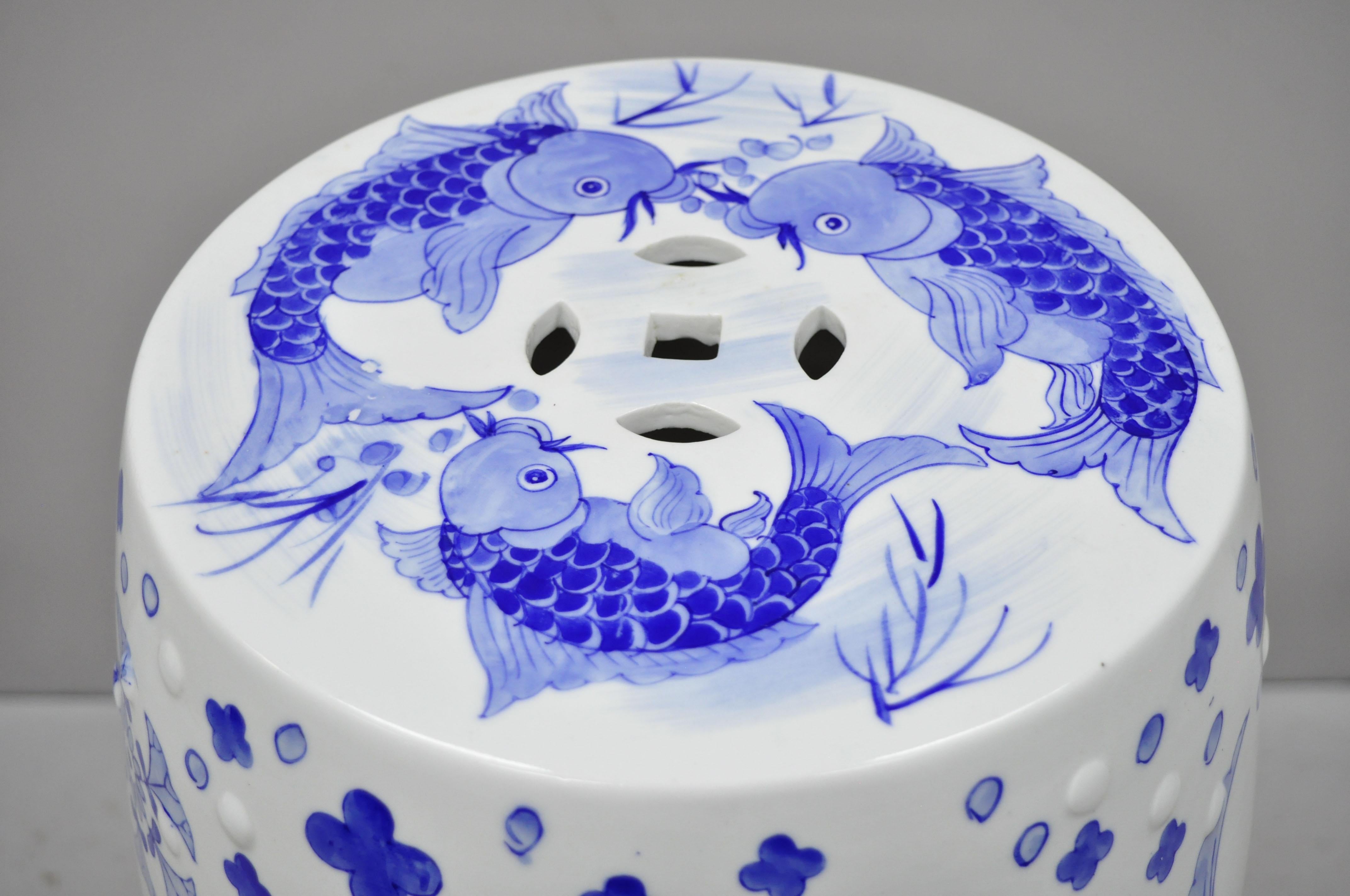 blue and white koi fish