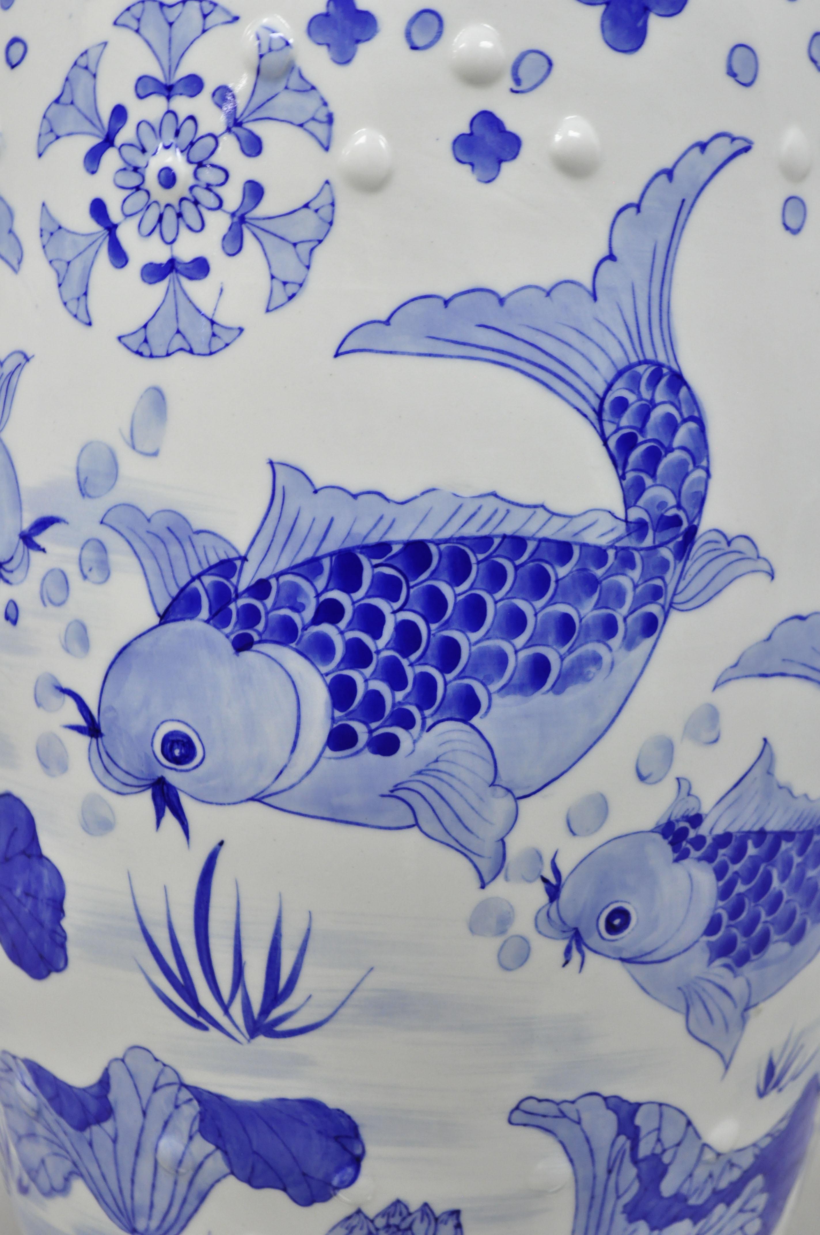 koi fish blue and white