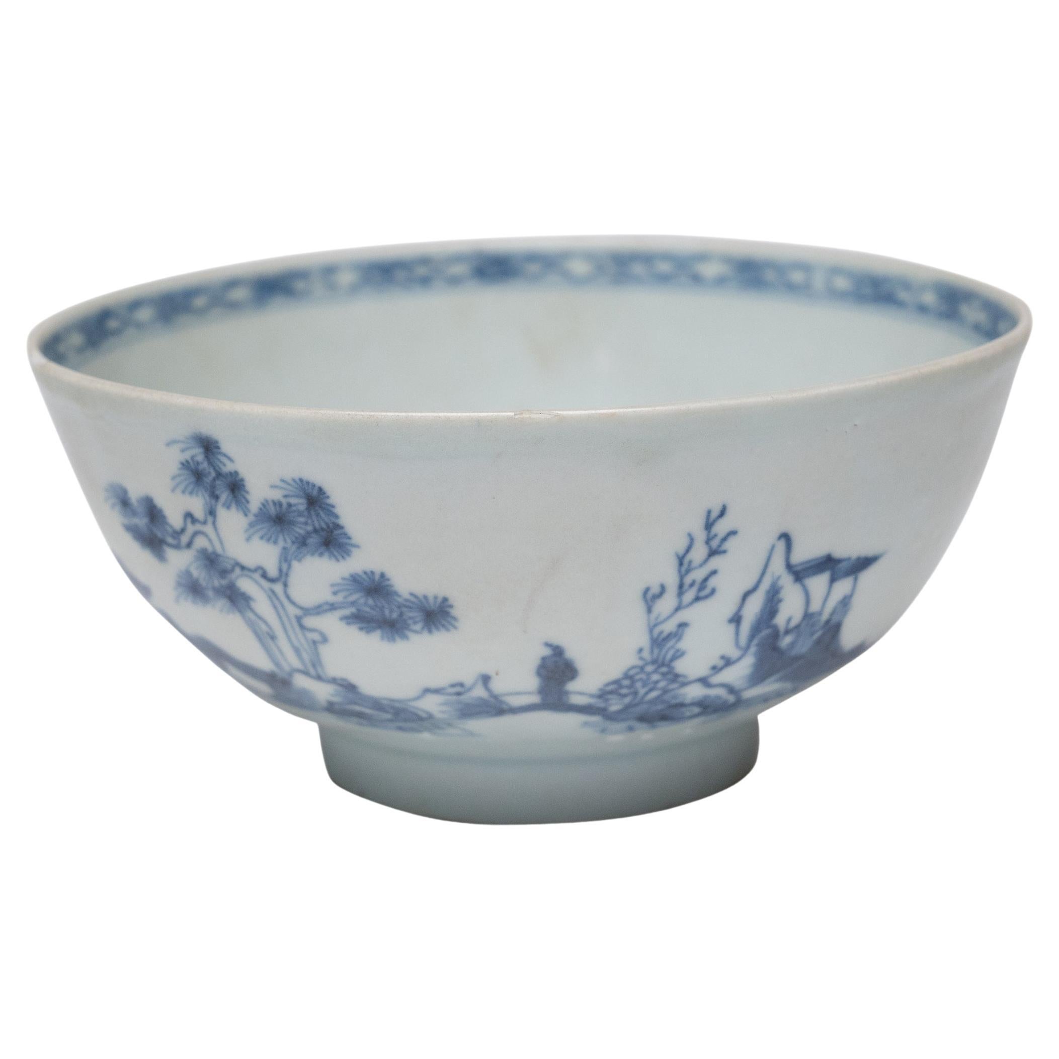 Bol bleu et blanc à l
effigie de la cargaison de Nankin, C.I.C. 1750