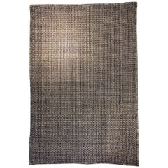 Blue, White Natural Fiber/ Copper Handcrafted Area Rug 3'11"x5'11" by Tapistelar