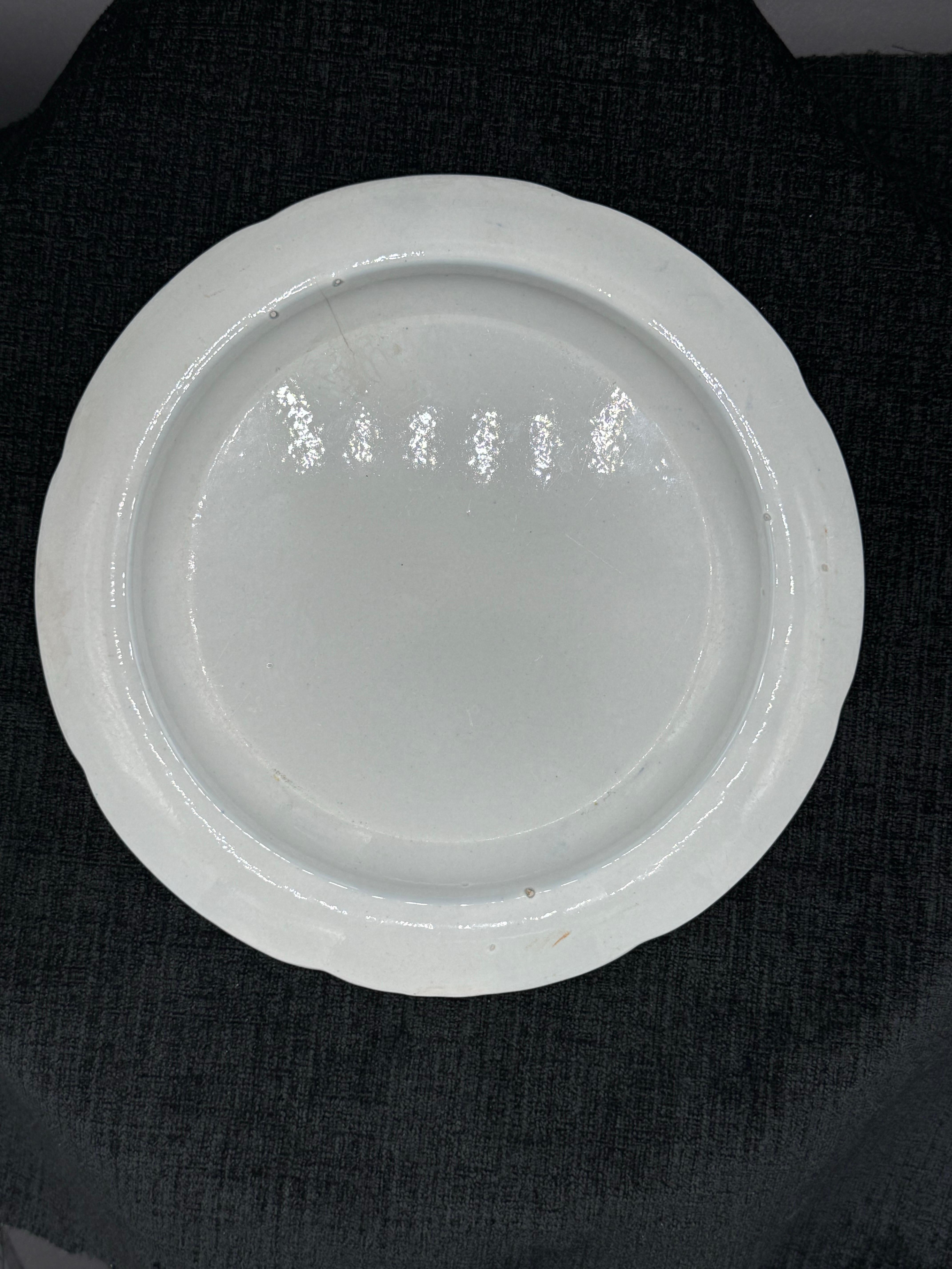 Ceramic Blue & White plate 8.5” Staffordshire Transferware For Sale