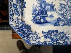 Blue & White Platter 
“Thomas Walker” Simla Pattern Transferware