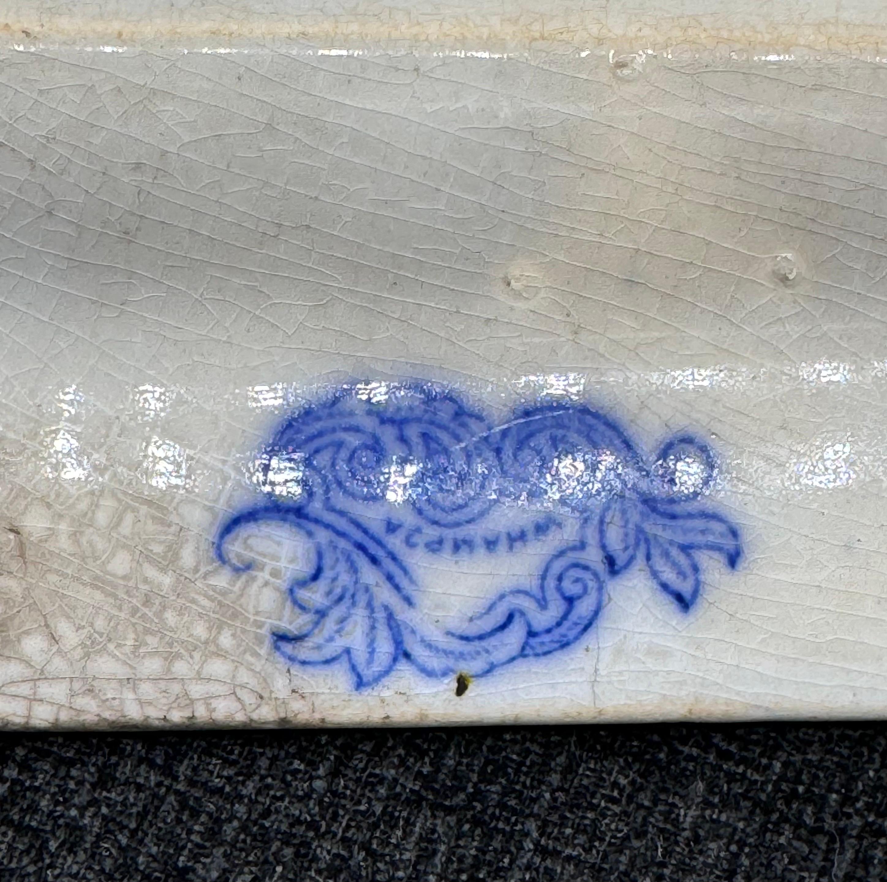 Fired Blue & White Platter 
