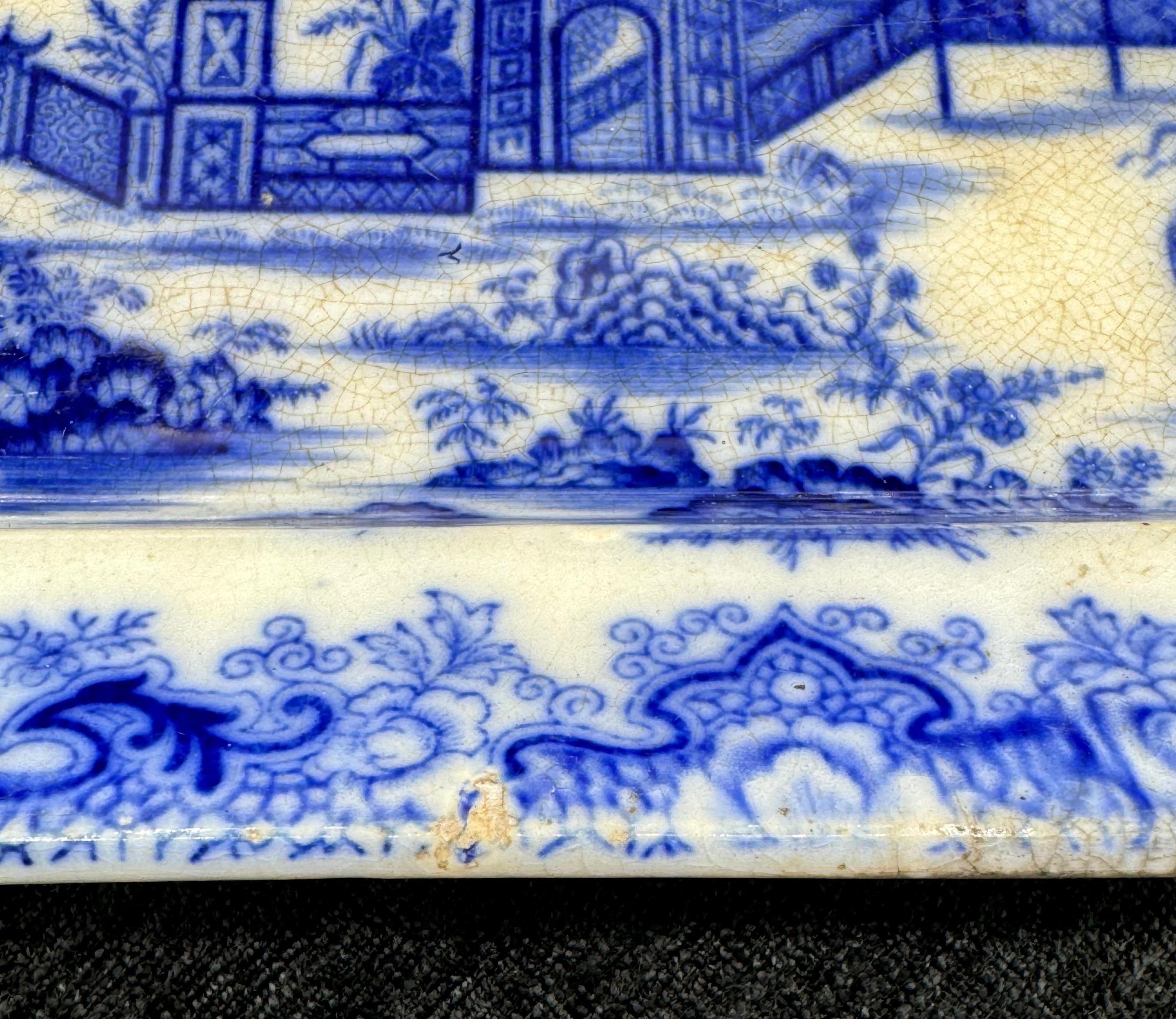 19th Century Blue & White Platter 