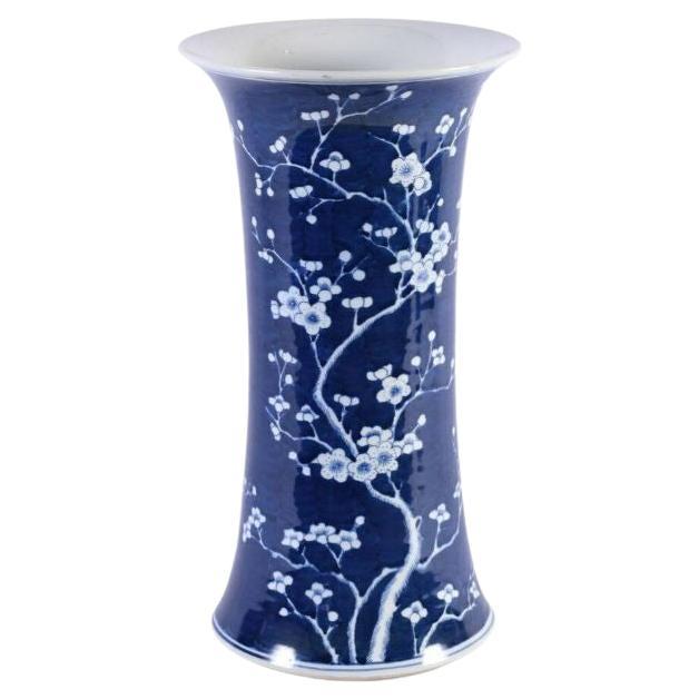 Blue & White Plum Blossom Umbrella Stand Vase For Sale