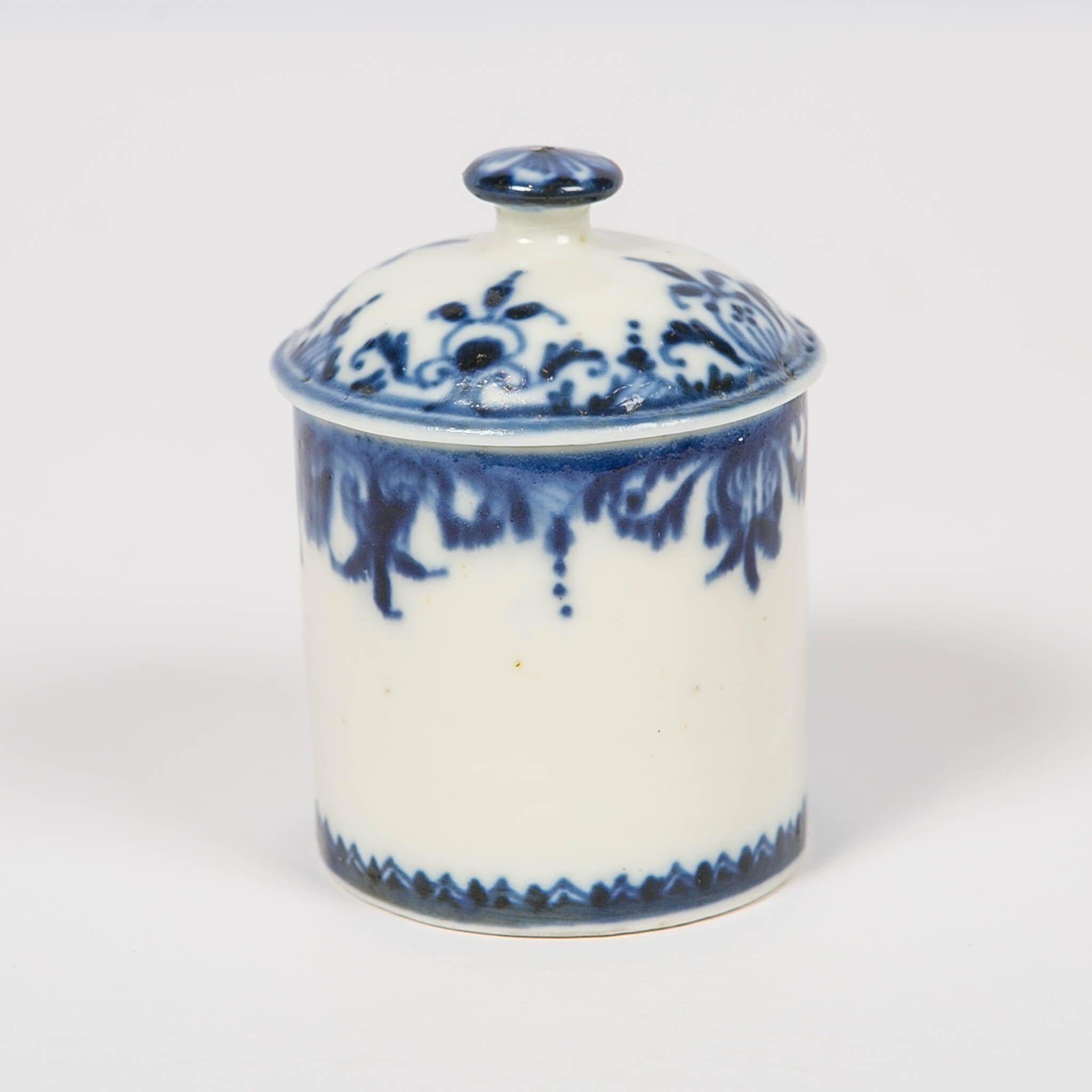 Blue and White Porcelain Jars Set of 3 Antique by Saint-Cloud, France  2