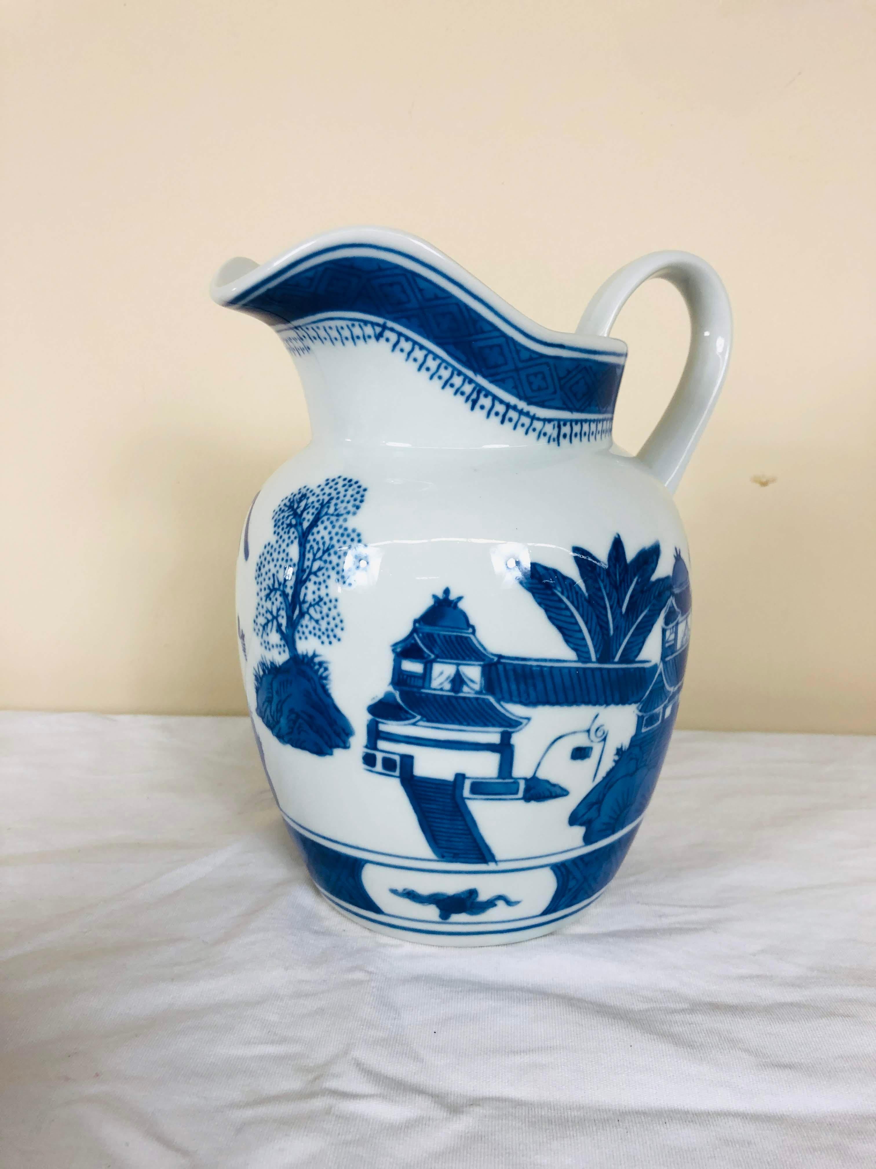 Blue and White Porcelain Pitcher 4