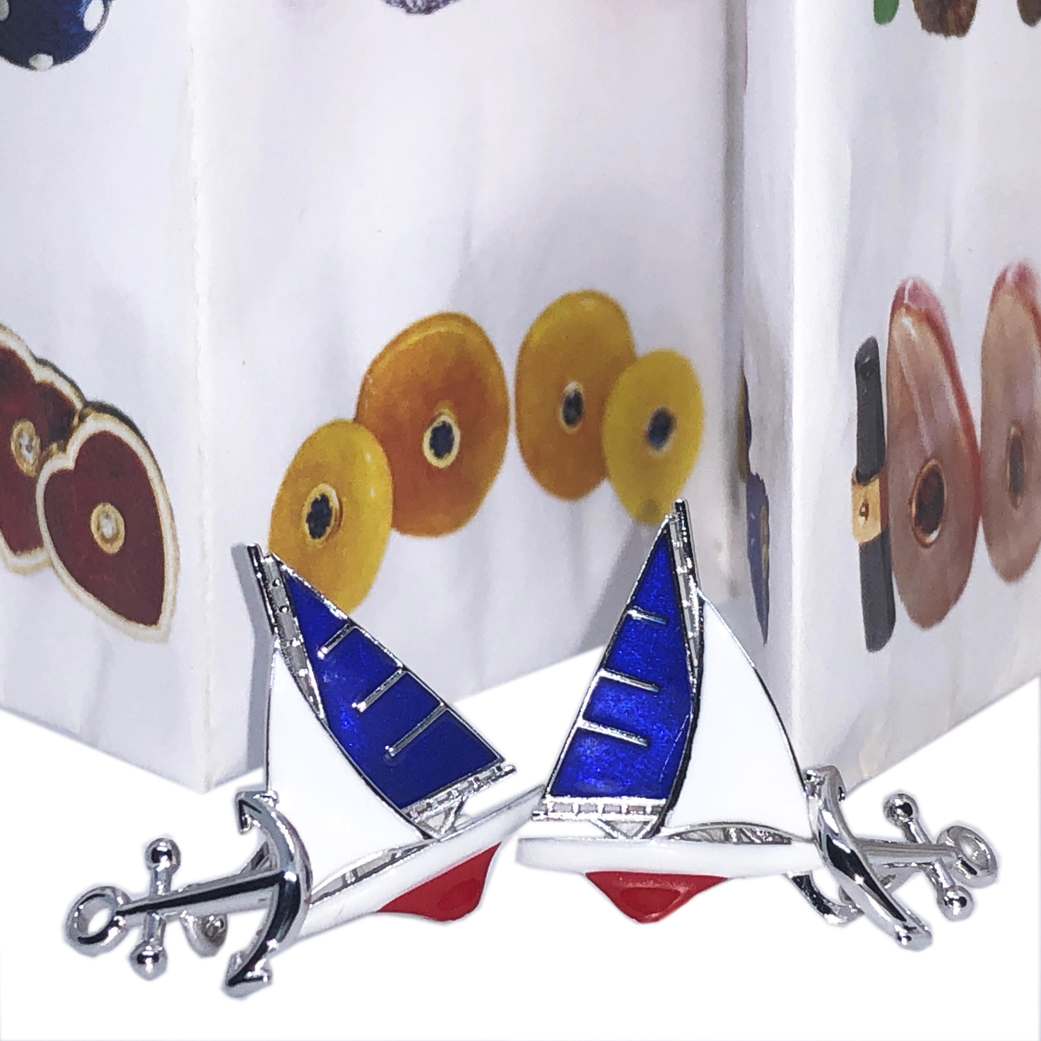 sailing cufflinks