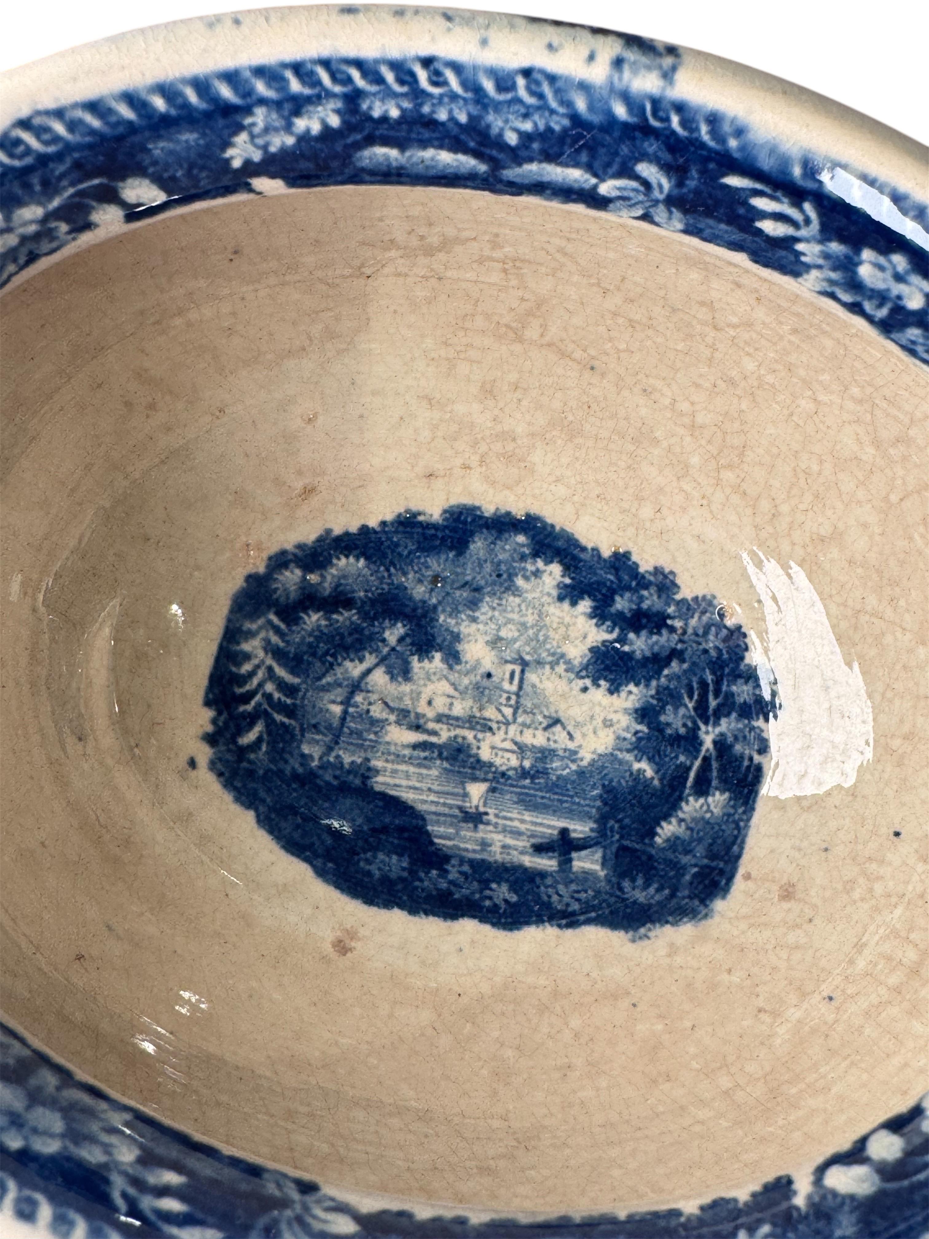 Blue & White Ridgway Sauce Tureen Staffordshire   
(Italian Scenery) For Sale 4