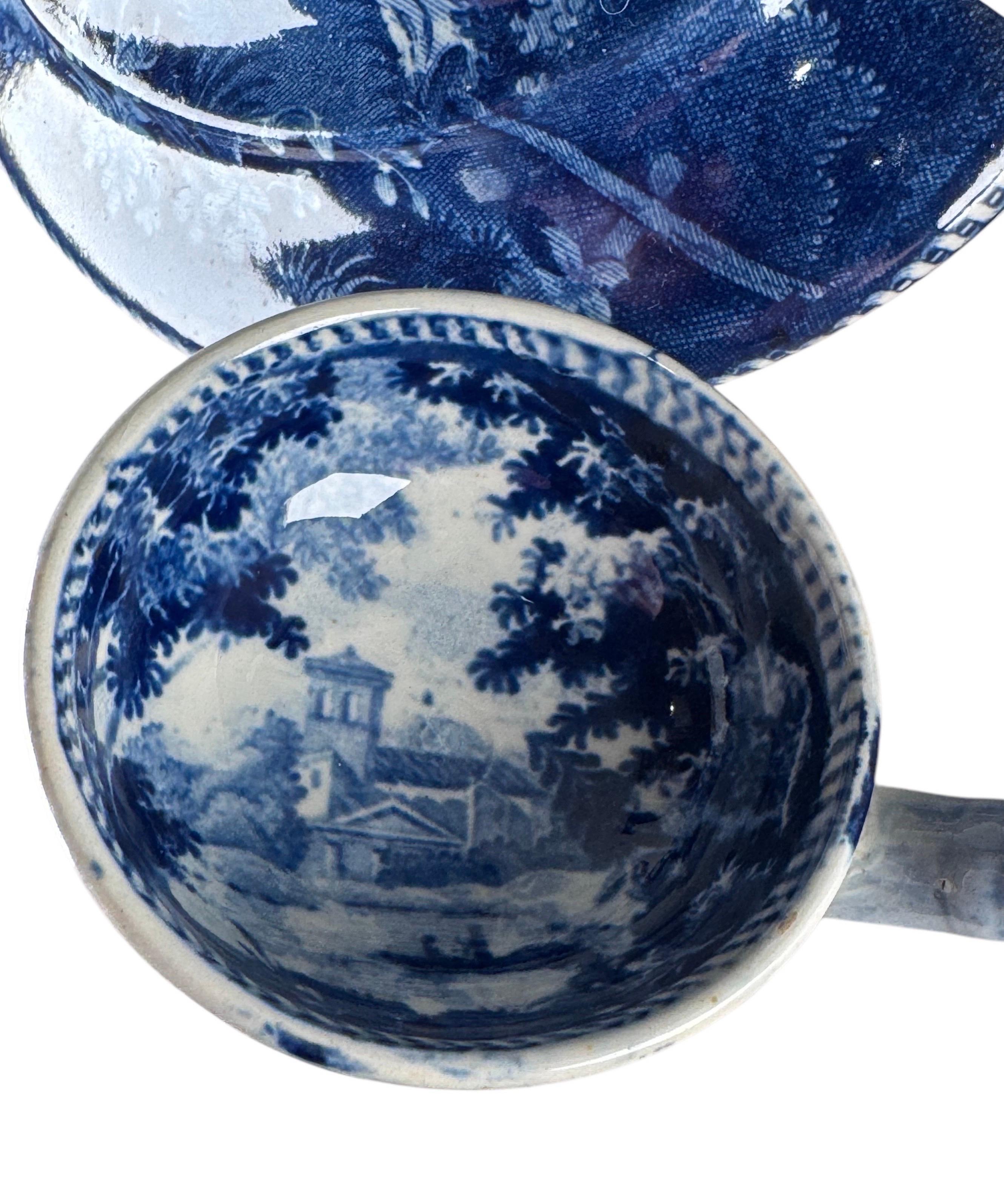 Blue & White Ridgway Sauce Tureen Staffordshire   
(Italian Scenery) For Sale 7