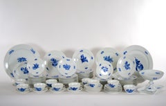 Vajilla Con Piezas De Servicio Azul Y Blanco Royal Copenhagen Dinamarca