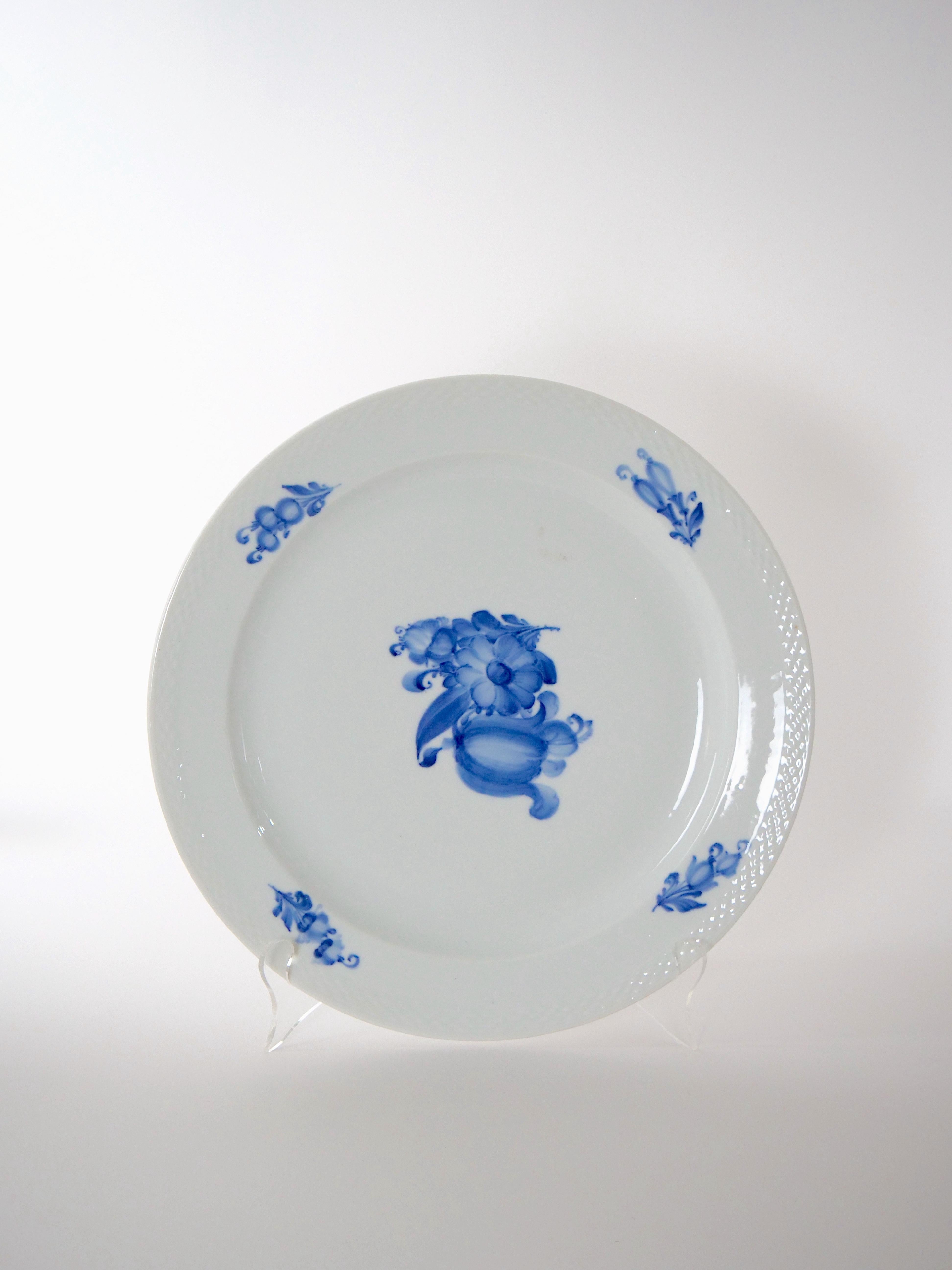 Danish Blue & White Royal Copenhagen Denmark Part Dinner Set With Serving Pieces For Sale