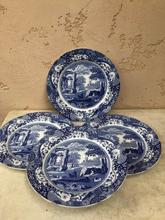 Blue & White Spode Italian Dinner Plate Copeland circa 1920