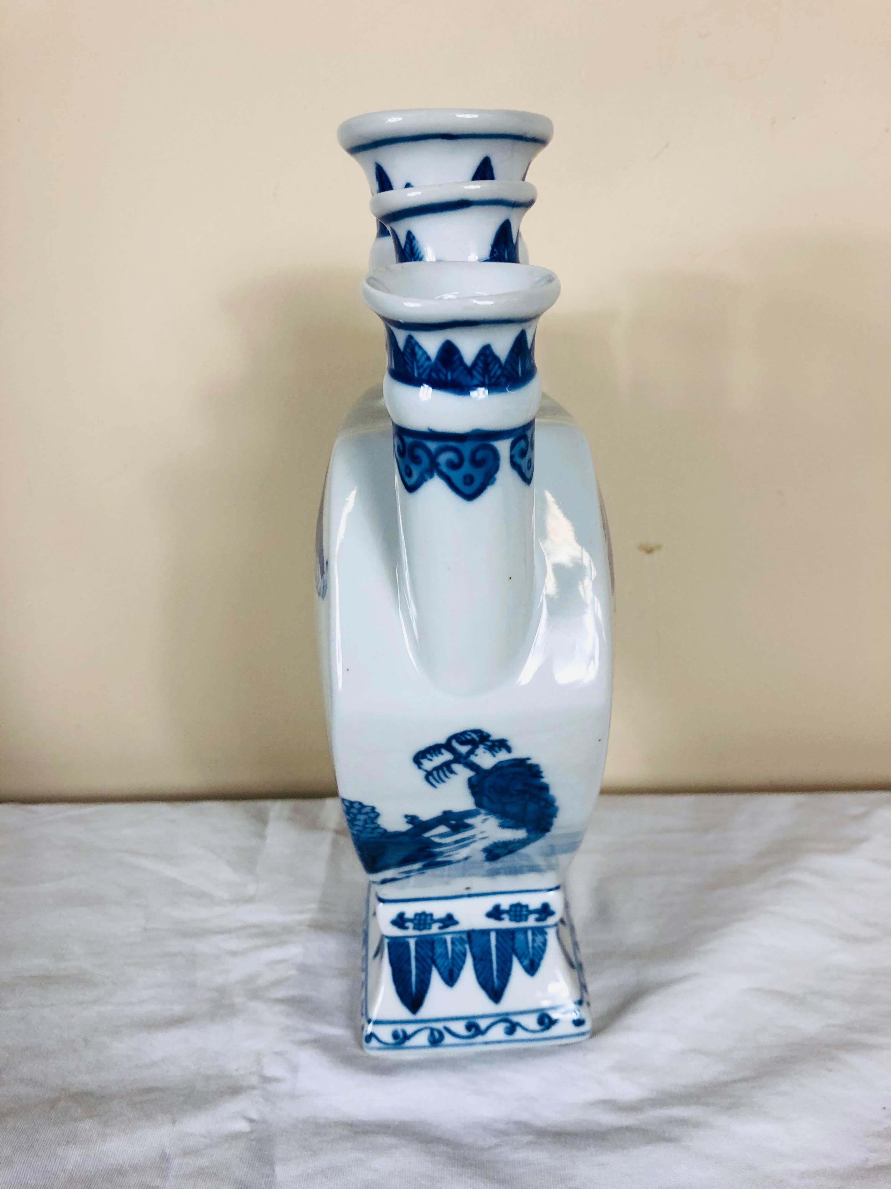 Blue and White Tulip Vase 8
