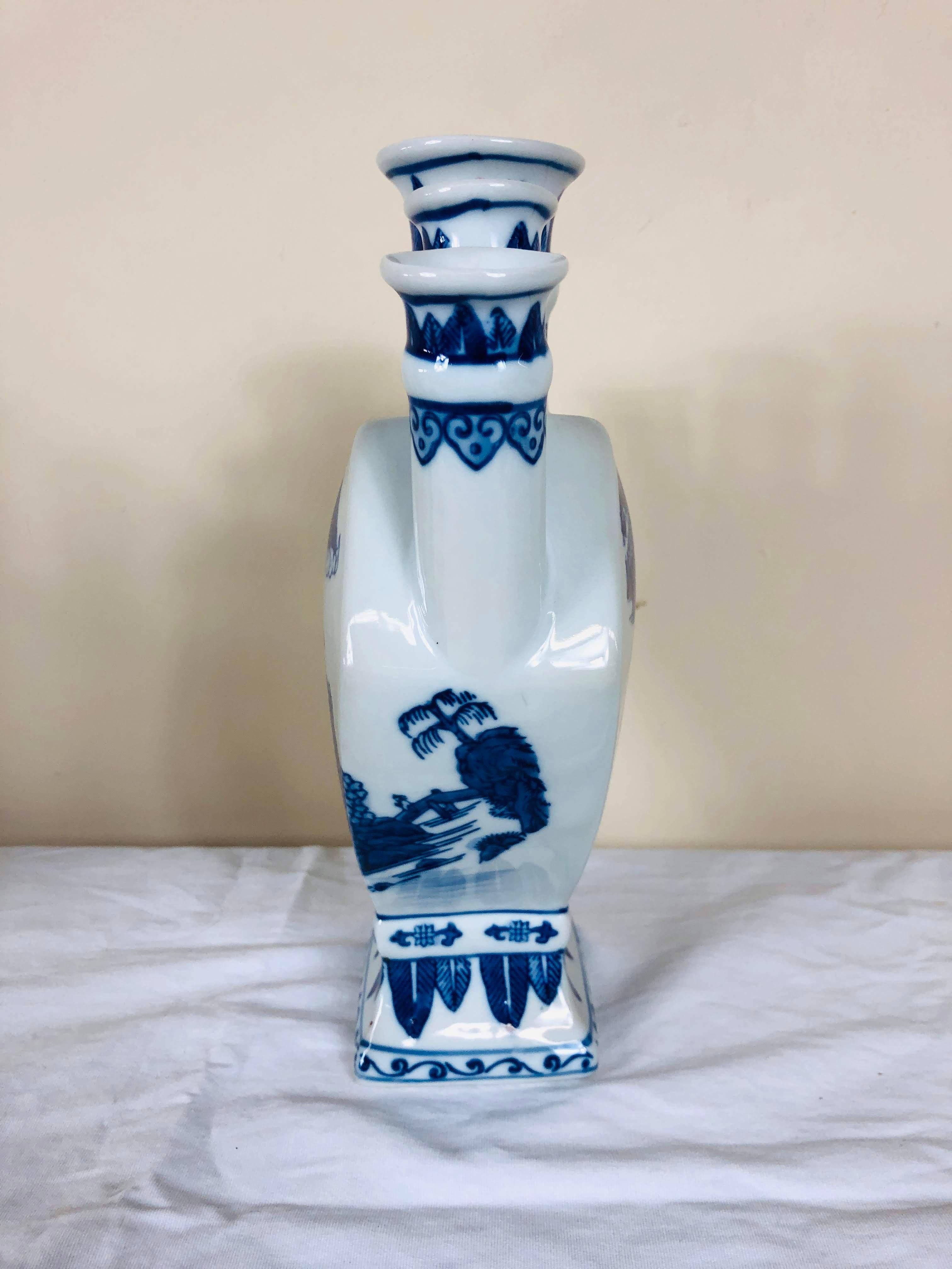 Blue and White Tulip Vase 1