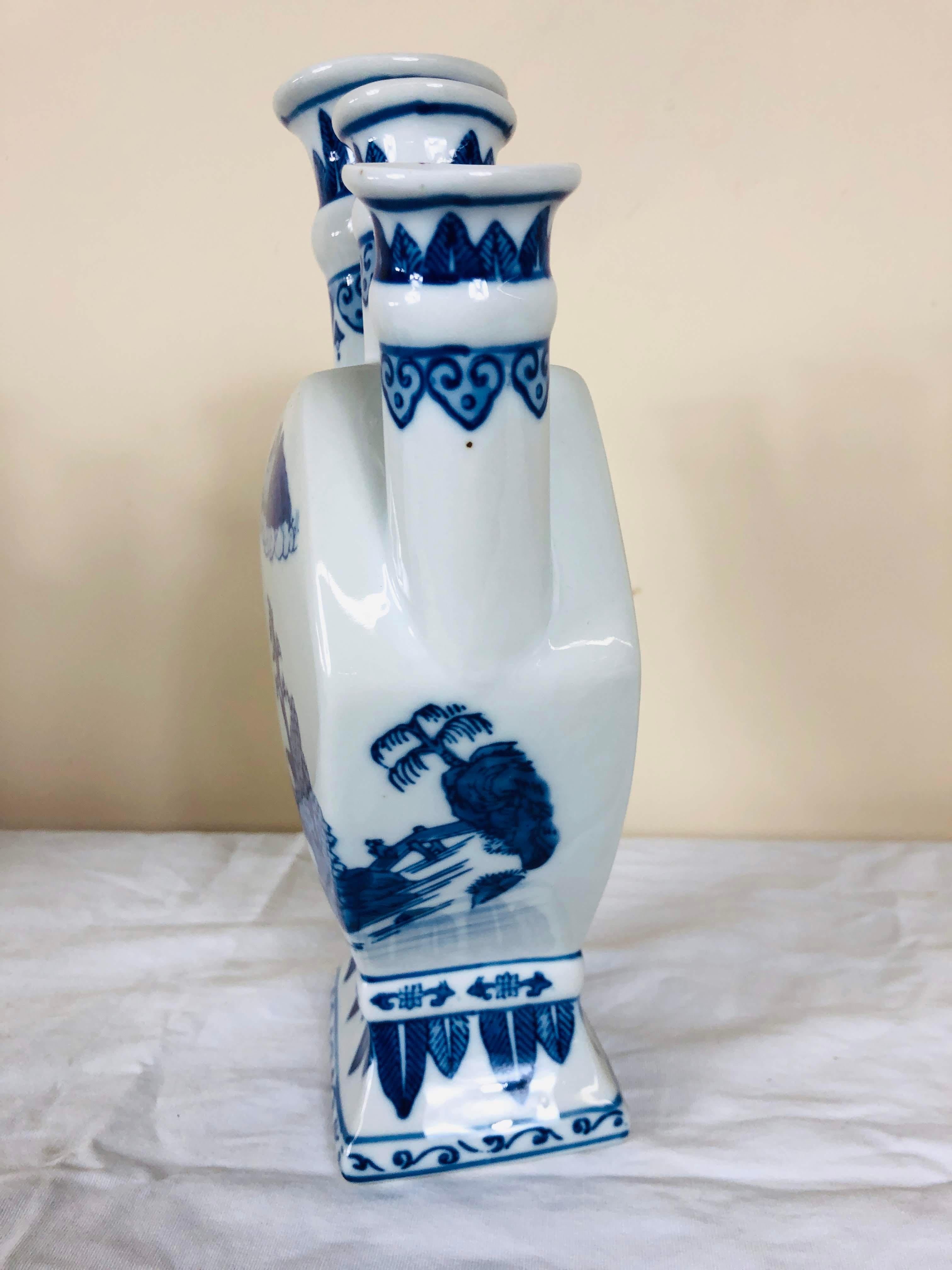 Blue and White Tulip Vase 2