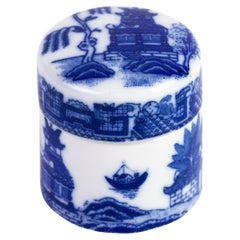 Blue Willow Fine Porcelain Pillbox 