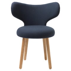 Blue WNG Chair in KVADRAT/Hallingdal & Fiord Fabric and Oak by Mazo Design