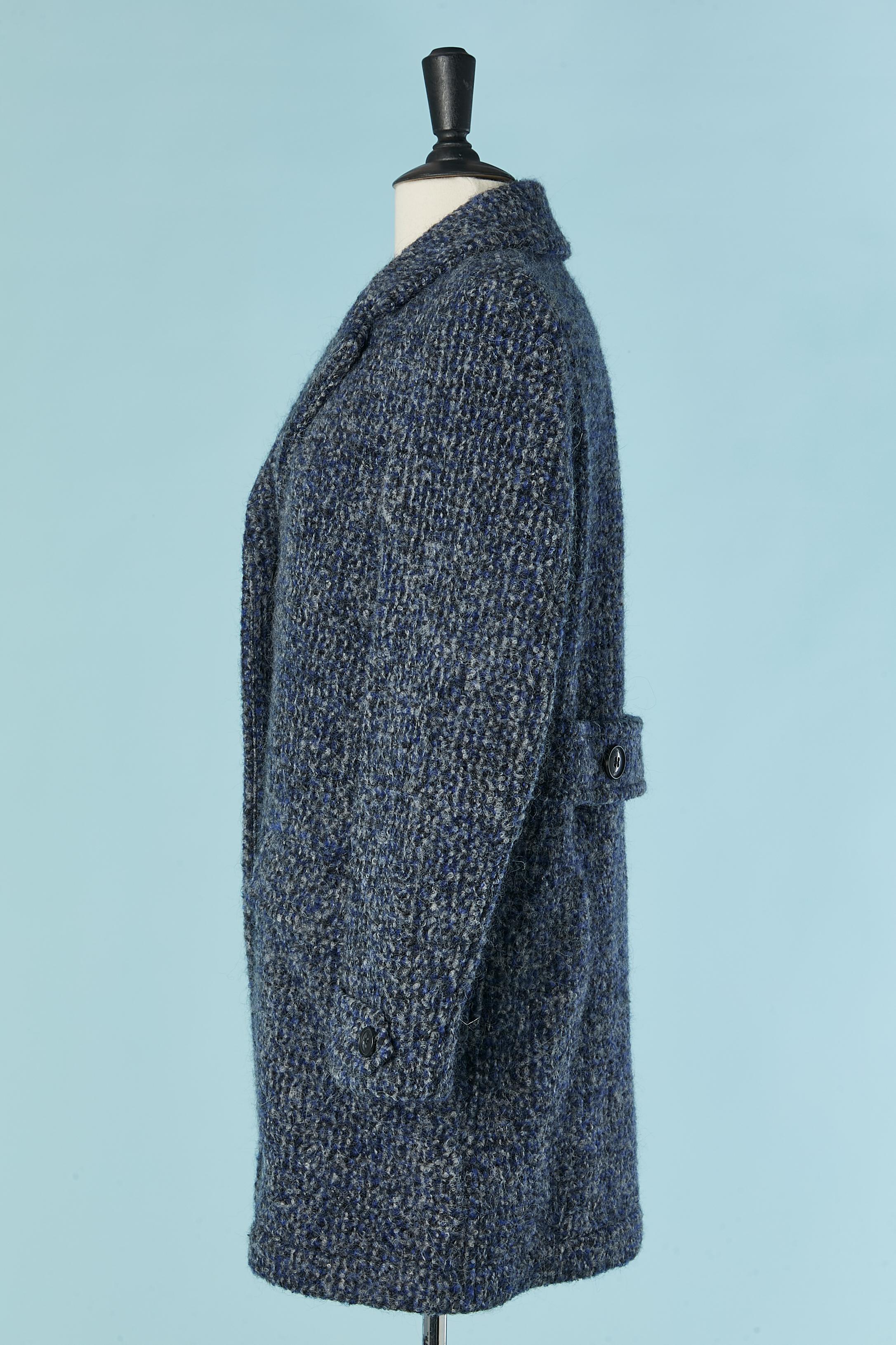 Blue wool bouclette single-breasted coat BURBERRY BRIT New with tag In New Condition For Sale In Saint-Ouen-Sur-Seine, FR