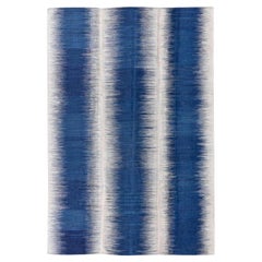 Kilim de lana azul
