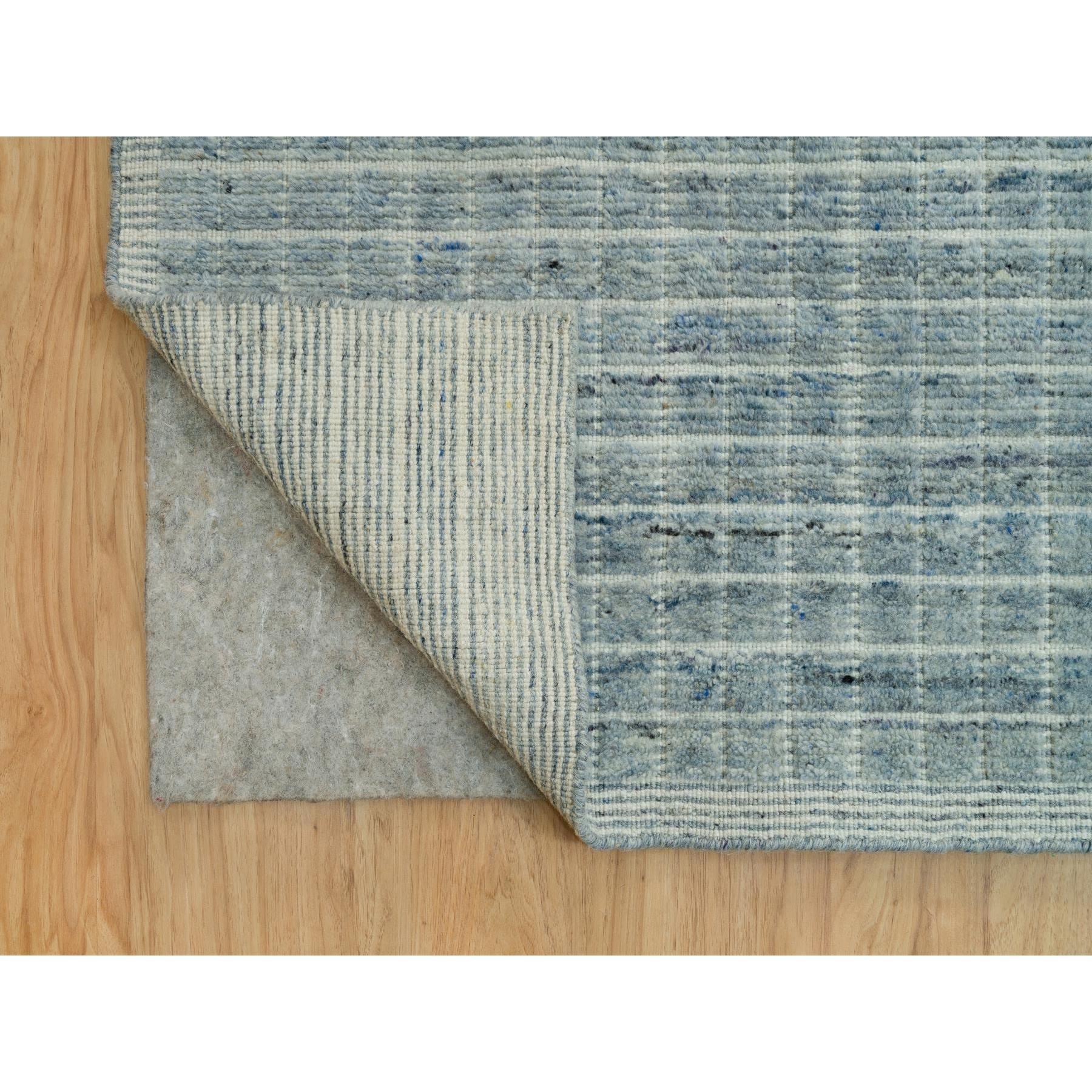 Blaue Wolle moderne Box Design gewebt geknotet überdimensioniert orientalischen Teppich 12'3