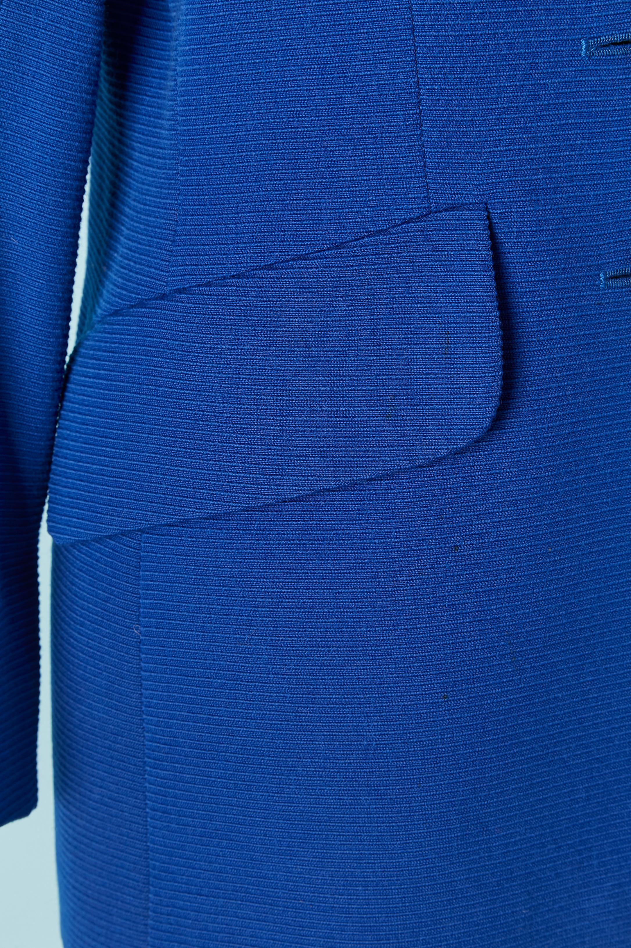 Women's Blue wool single breasted jacket with 
