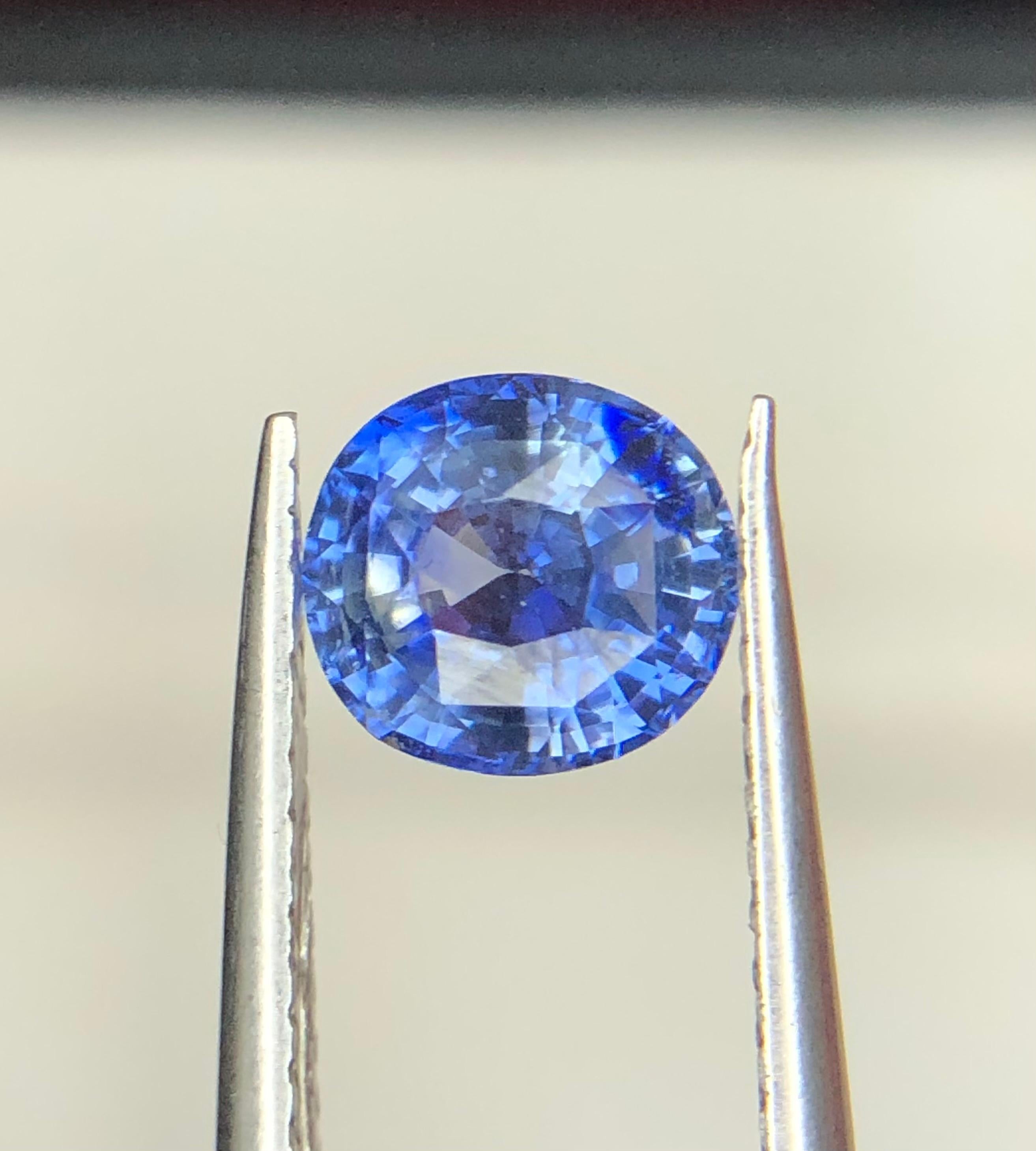 Blau & Gelb Bicolor natürlichen zertifizierten ungeheizten Saphir lose Edelstein 1,58 ct im Angebot 6