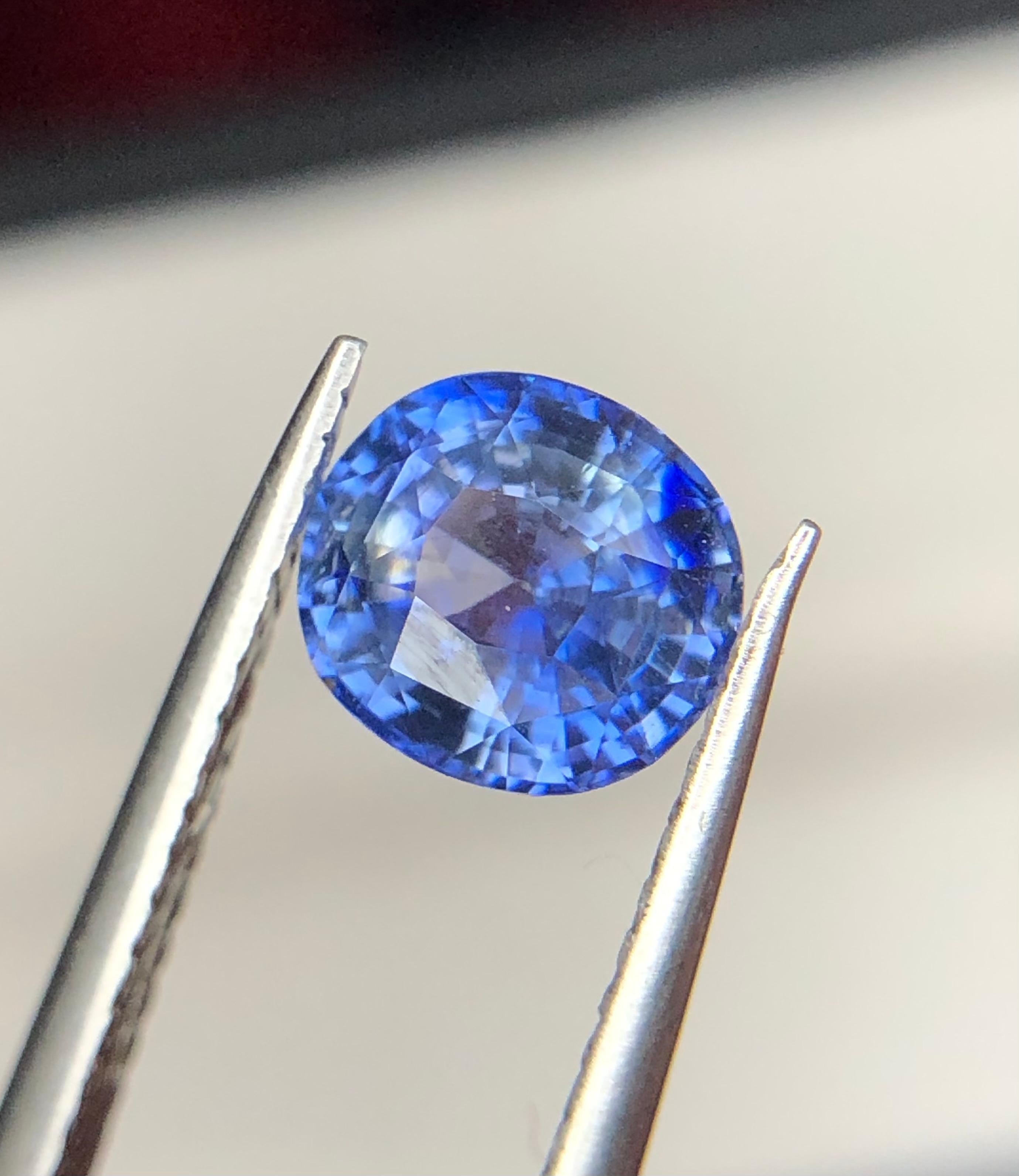 Blau & Gelb Bicolor natürlichen zertifizierten ungeheizten Saphir lose Edelstein 1,58 ct für Damen oder Herren im Angebot