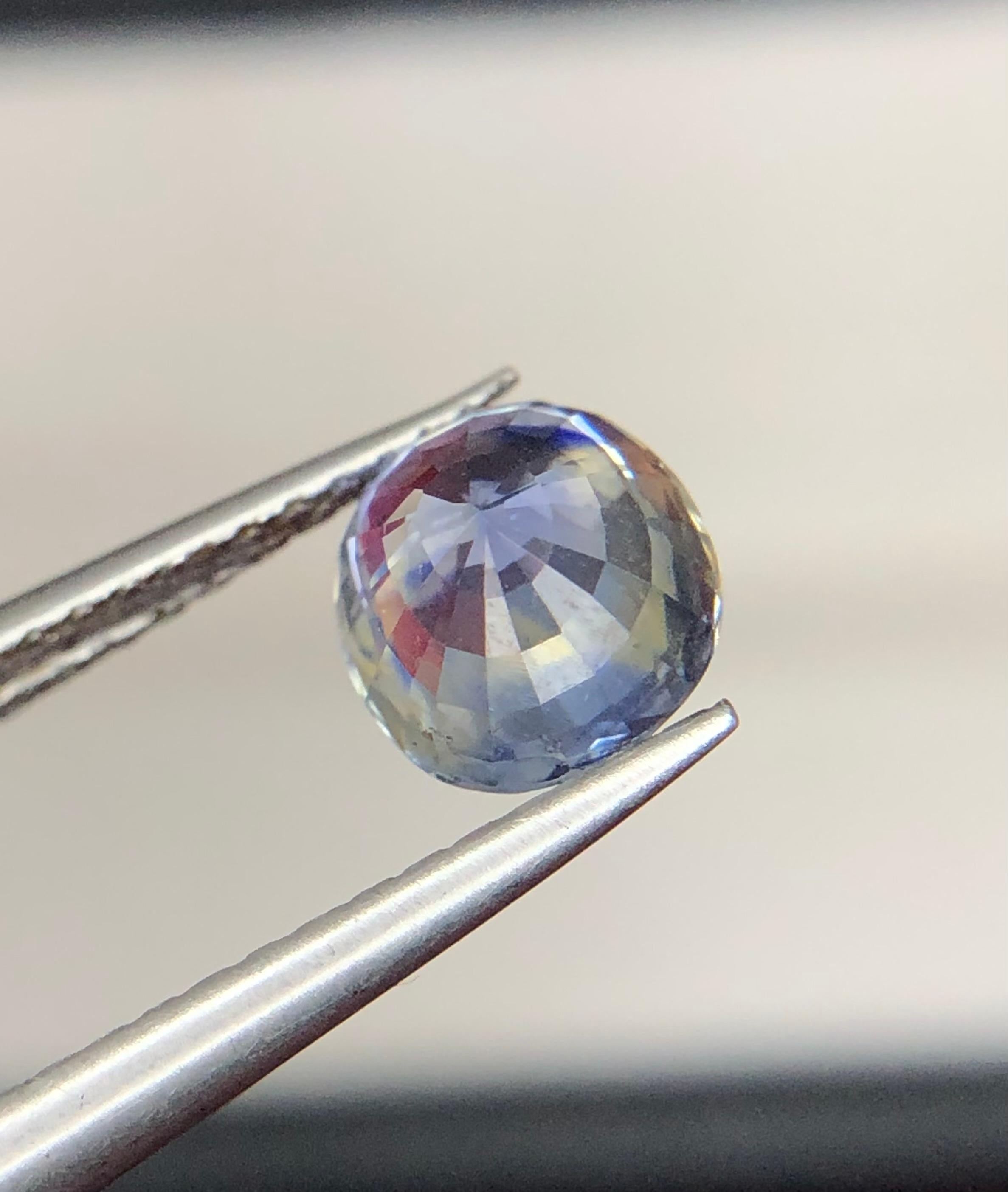 Blau & Gelb Bicolor natürlichen zertifizierten ungeheizten Saphir lose Edelstein 1,58 ct im Angebot 1