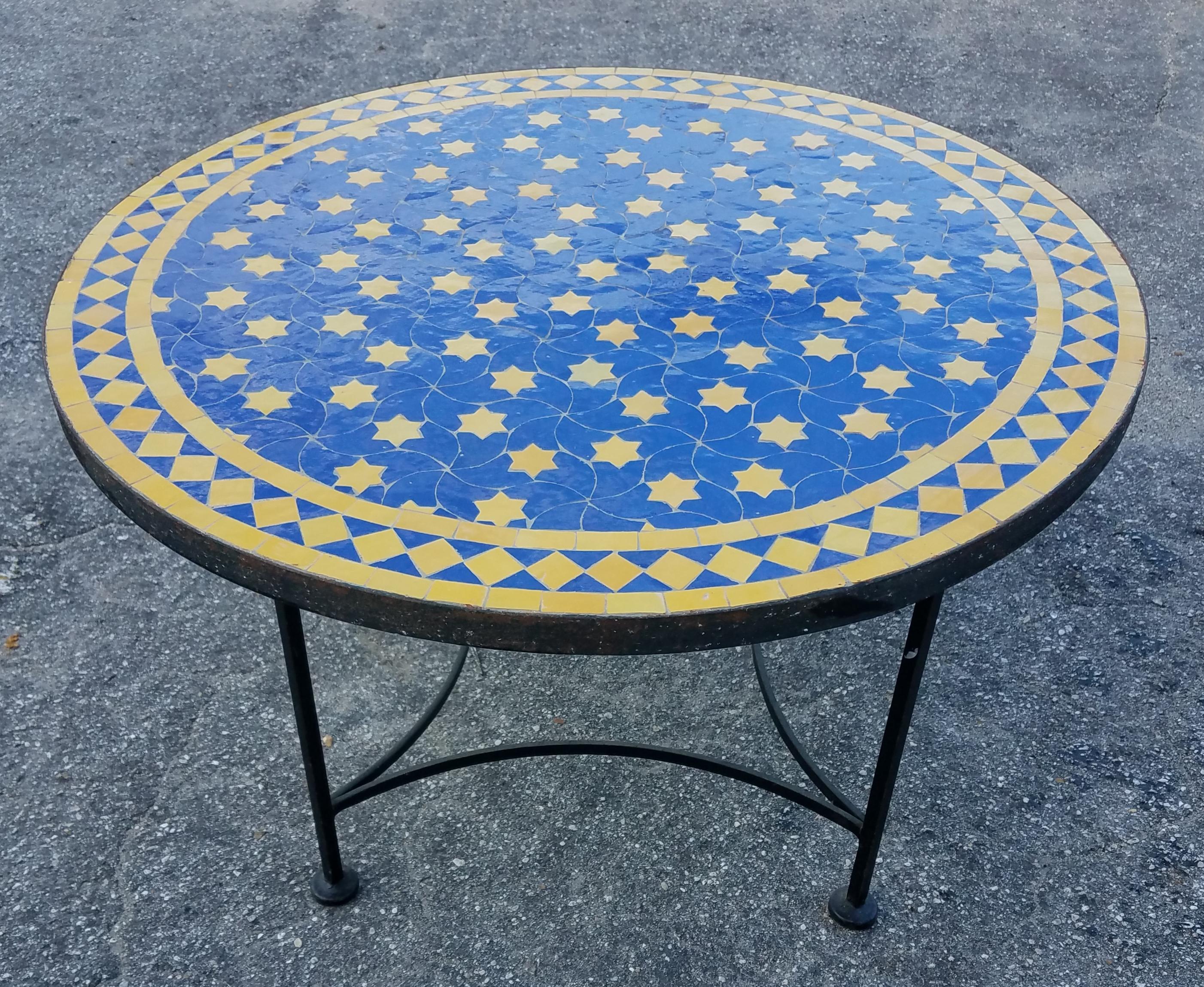 moroccan mosaic tables