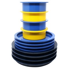 Blue & Yellow Stacking Dishes by Gunnar Cyren for Dansk