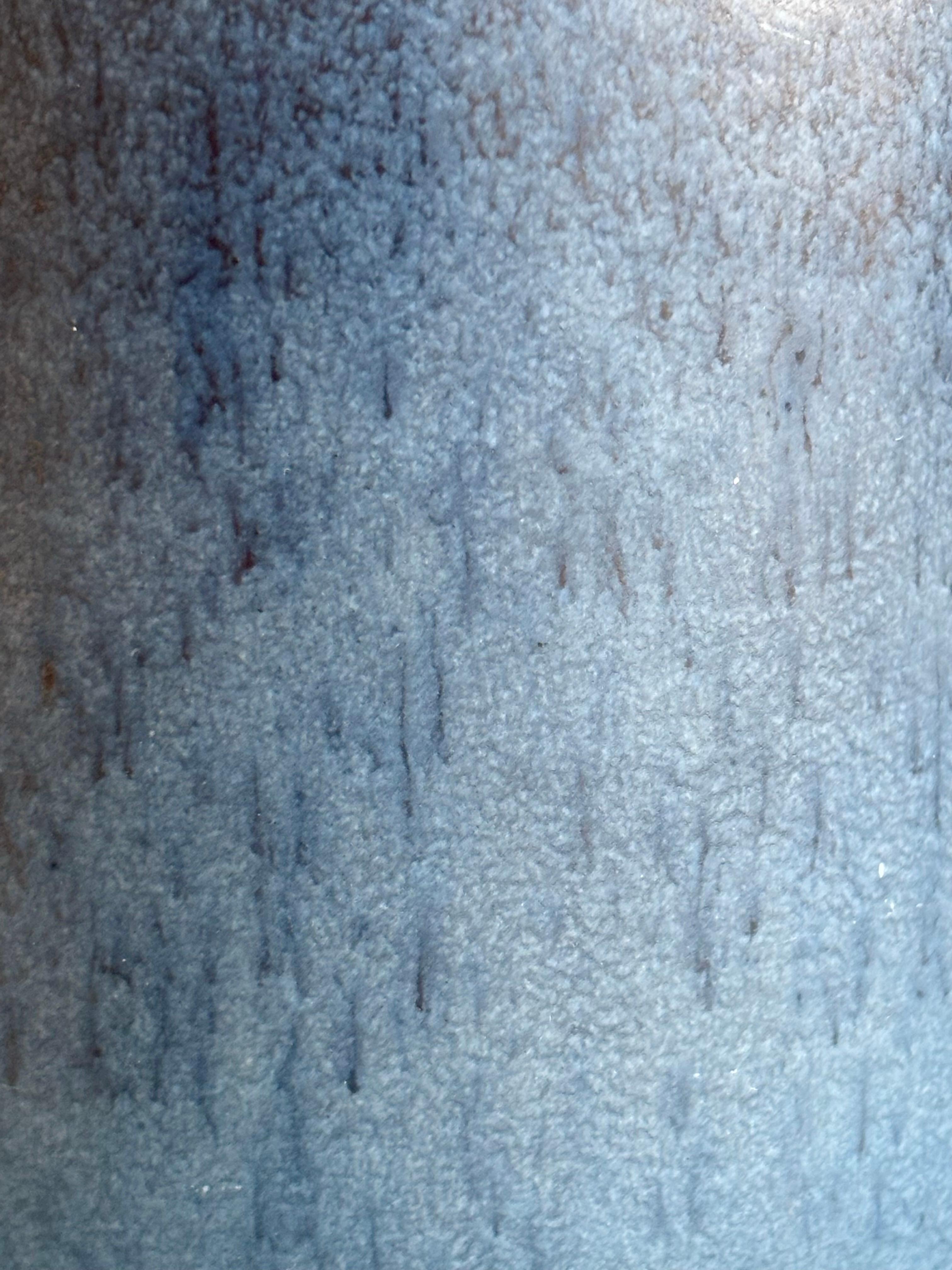 Svedese Vaso in ceramica blu Yourstone, anni '60 in vendita