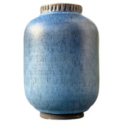 Blue Yourstone Ceramic Vase, 1960s