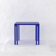 Blue Yves Dolmen Square Dining Table