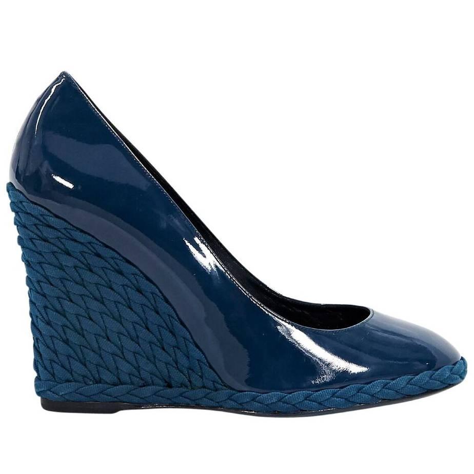 Yves Saint Laurent Blue Majorelle Wedges