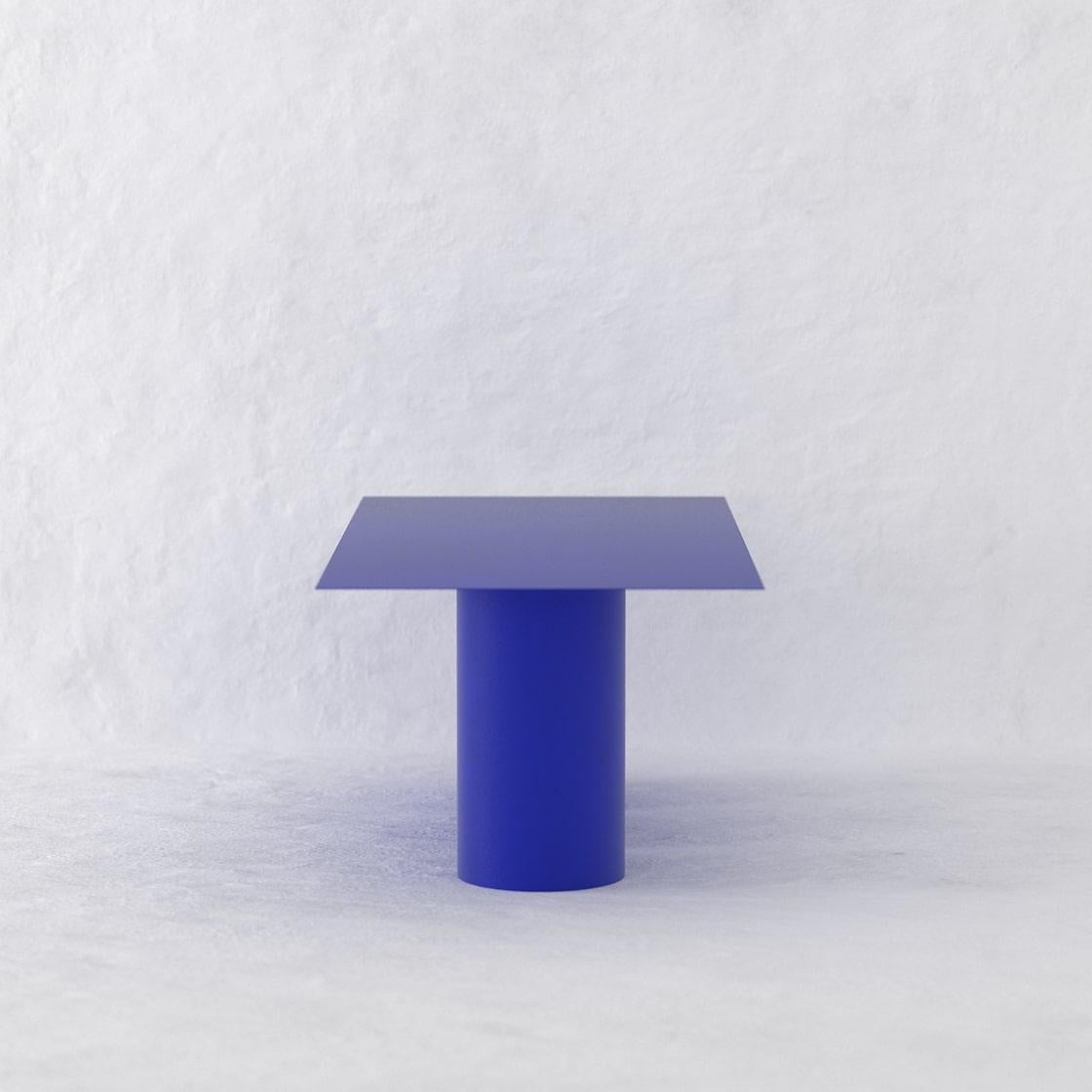 Modern Blue Yves Tripod Dining Table For Sale