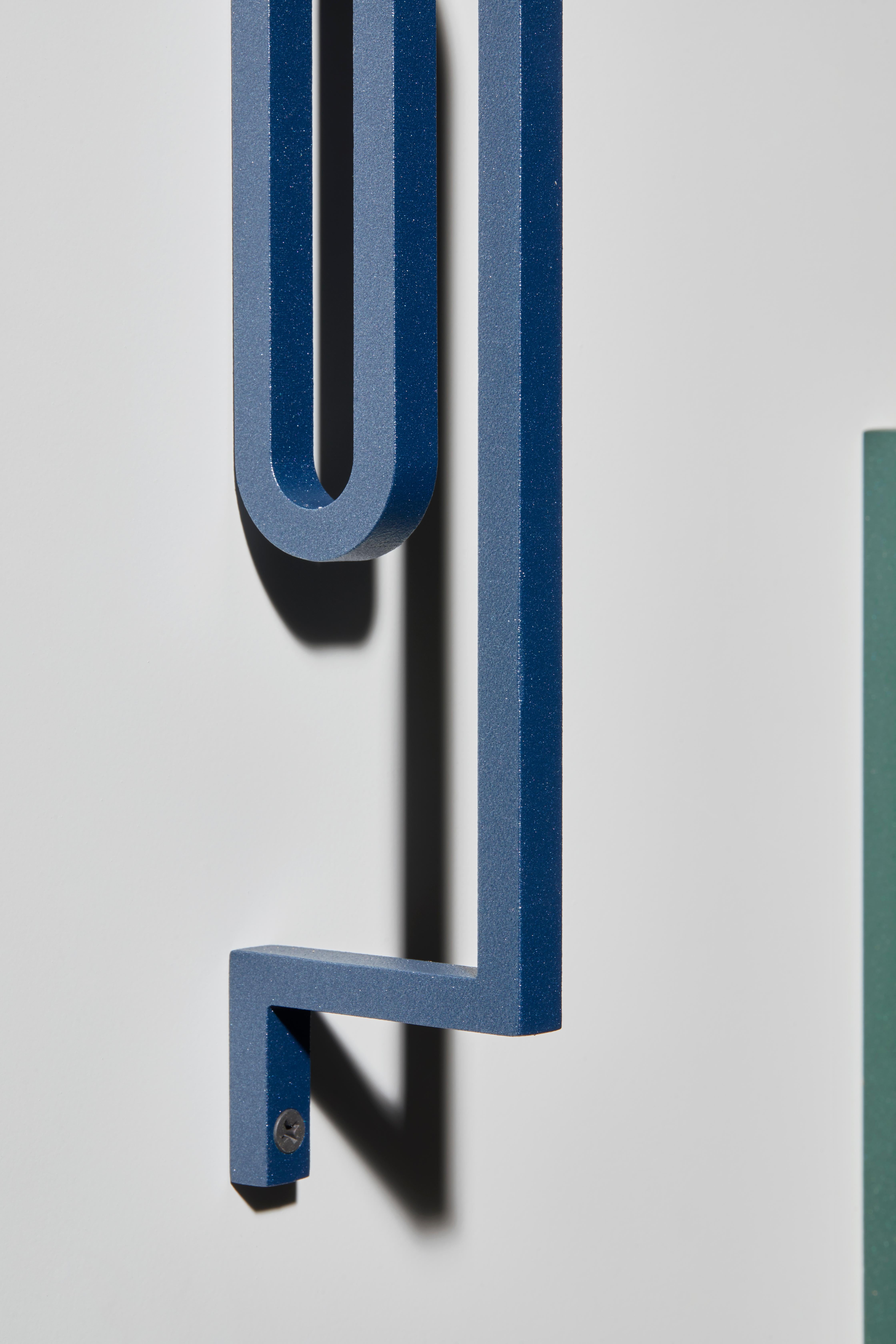 Czech Blue Zag, Coat Hooks by Bling Design Studio for La Chance For Sale