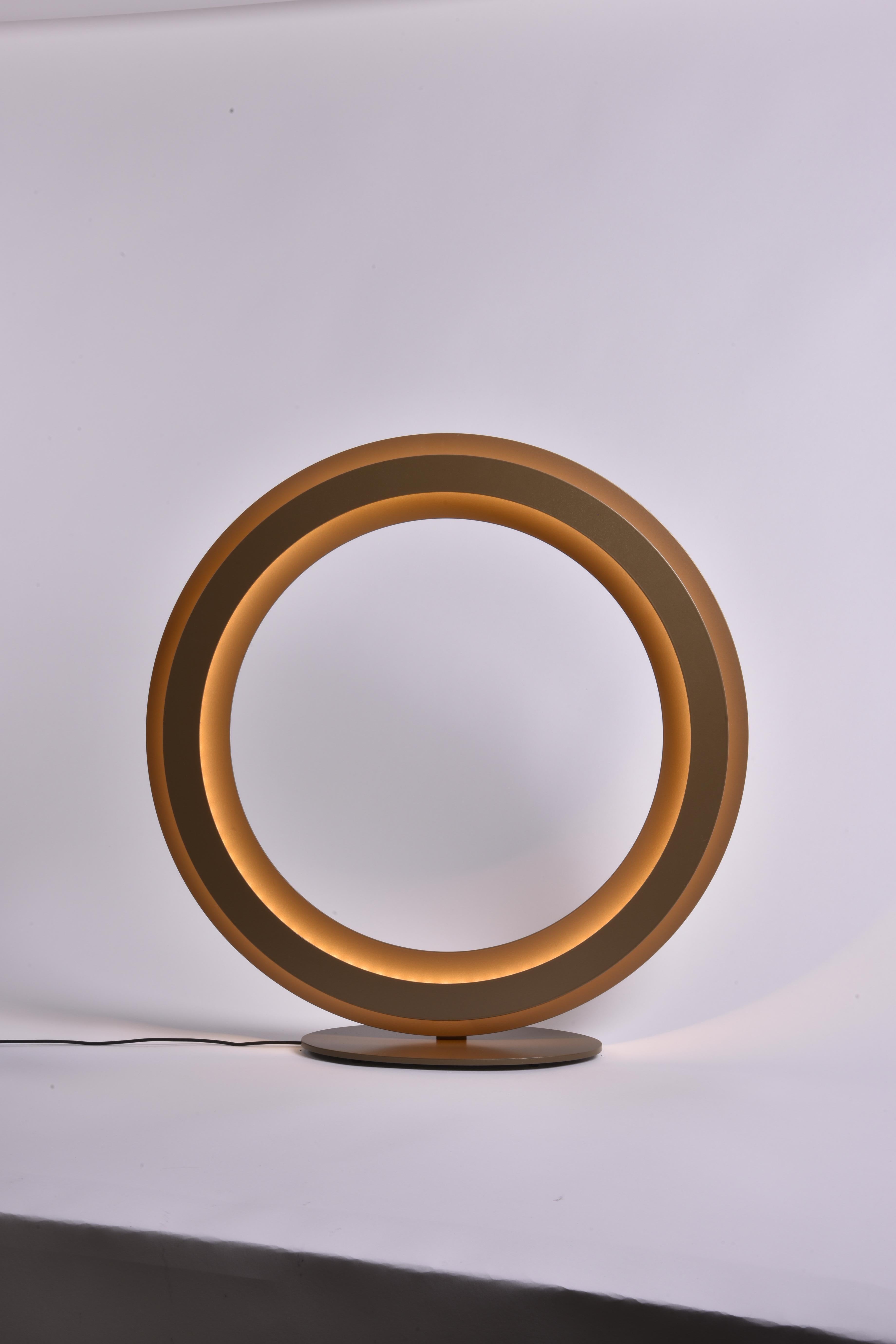 Steel Blue Zepto Table Lamp by Le Deun Luminaires For Sale
