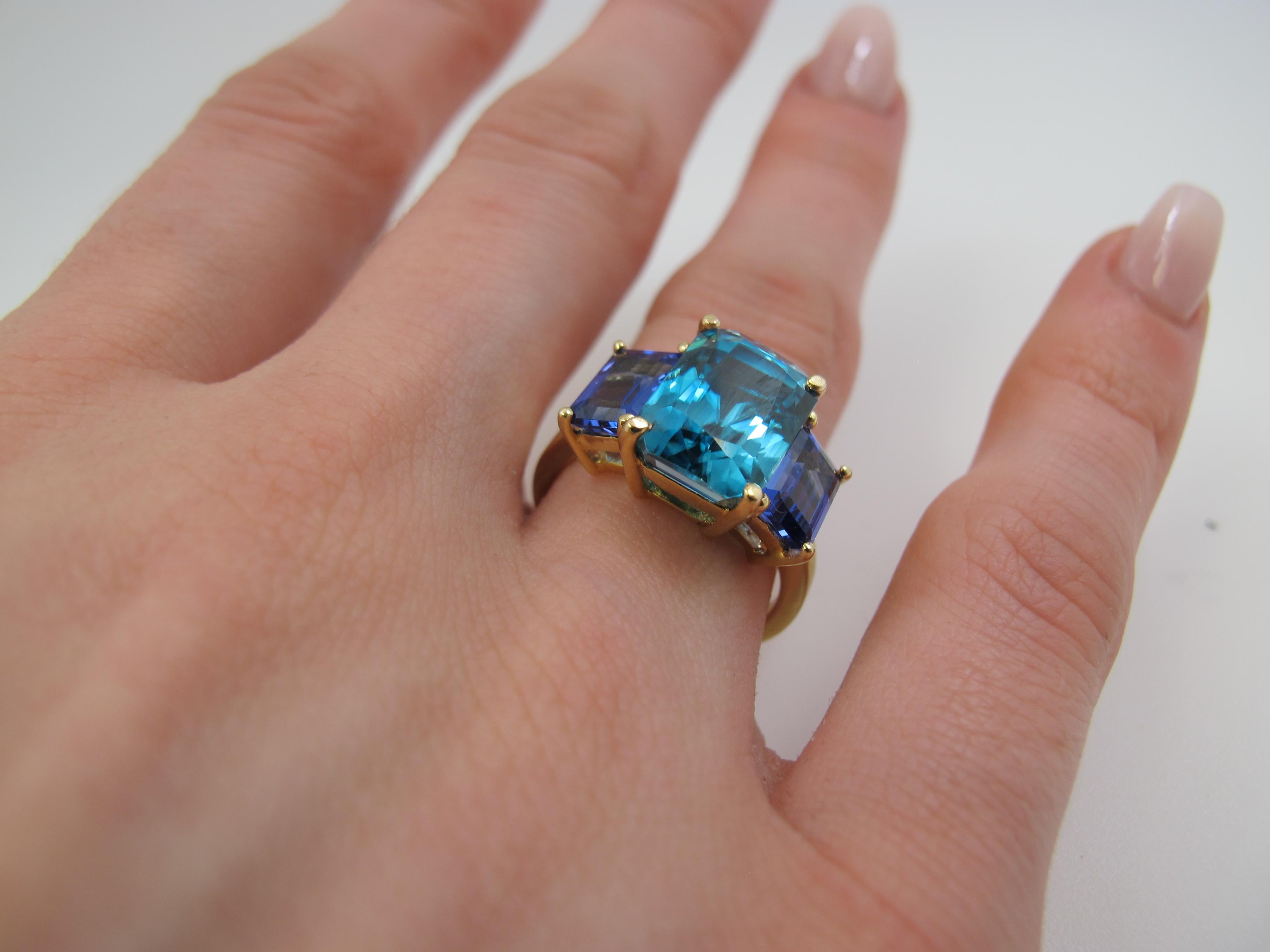 blue zircon blue topaz tanzanite