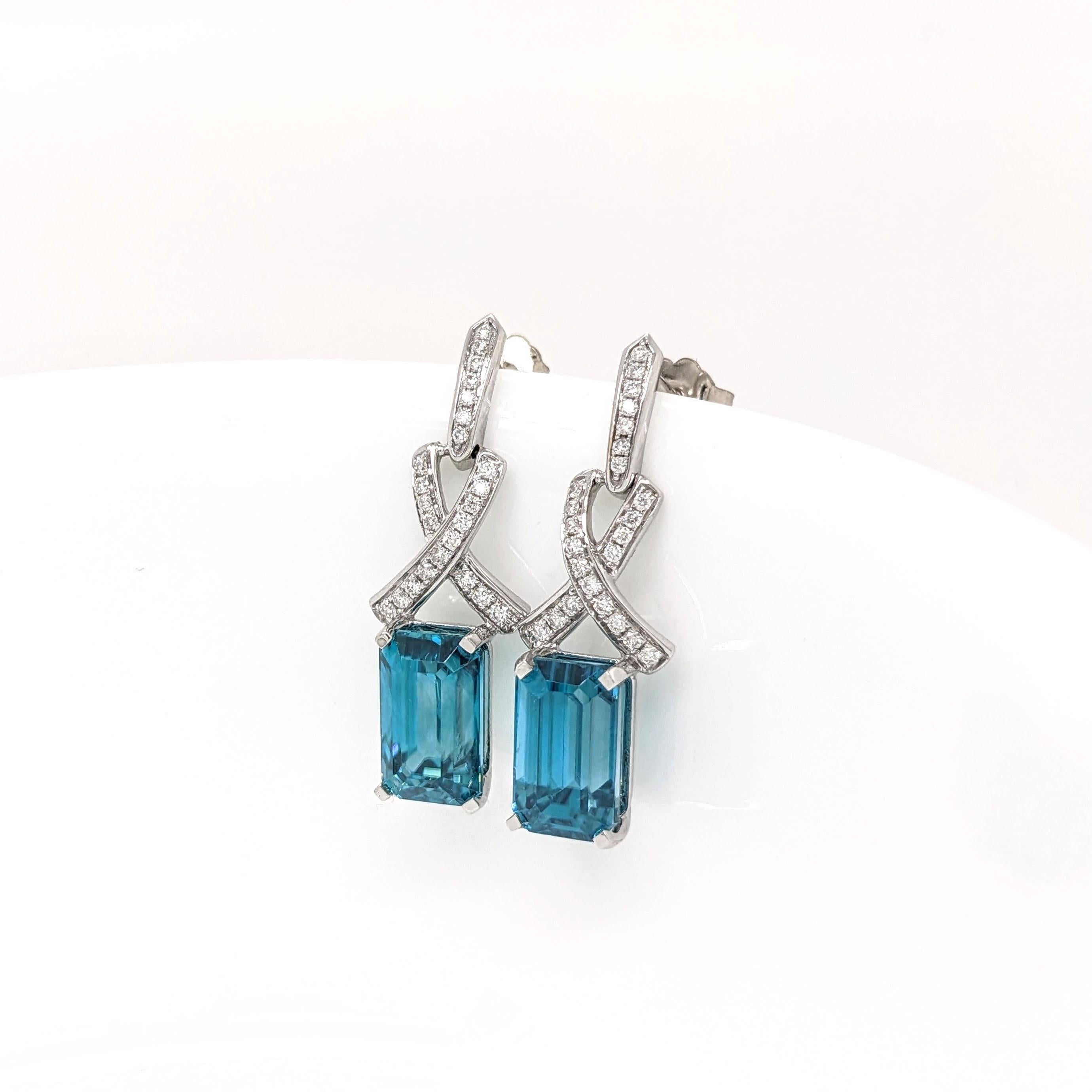 Blue Zircon Gem Drop Earrings main image 0