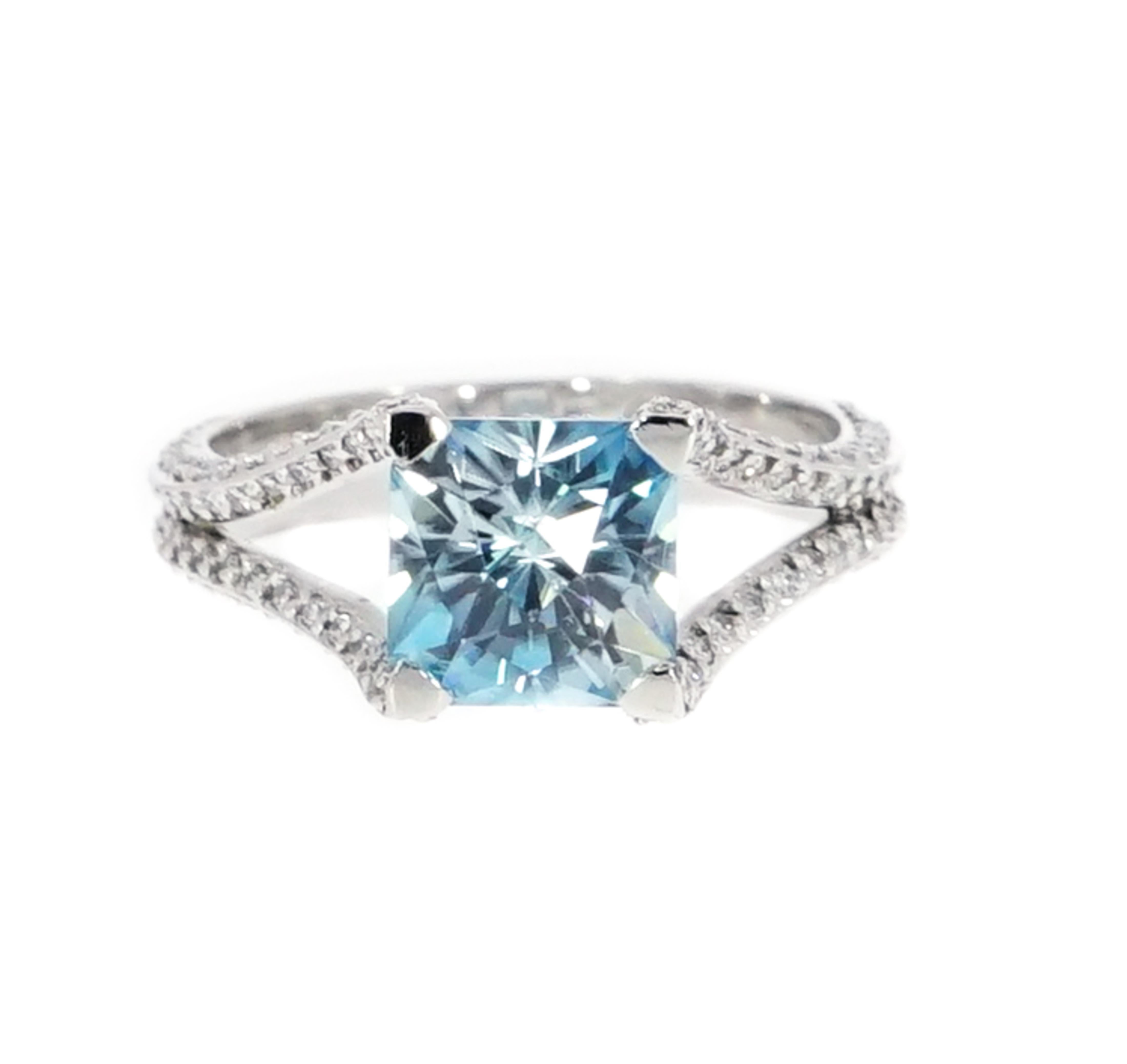 blue zircon ring