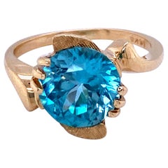 Blue Zircon Ring